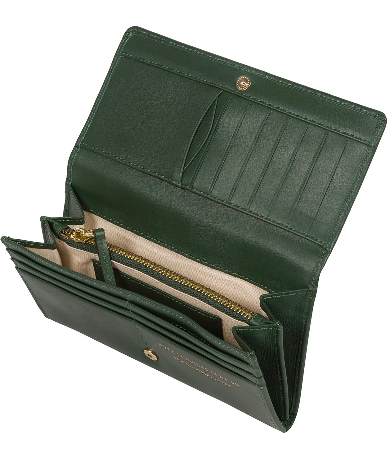 'Marseille' Evergreen Leather Purse