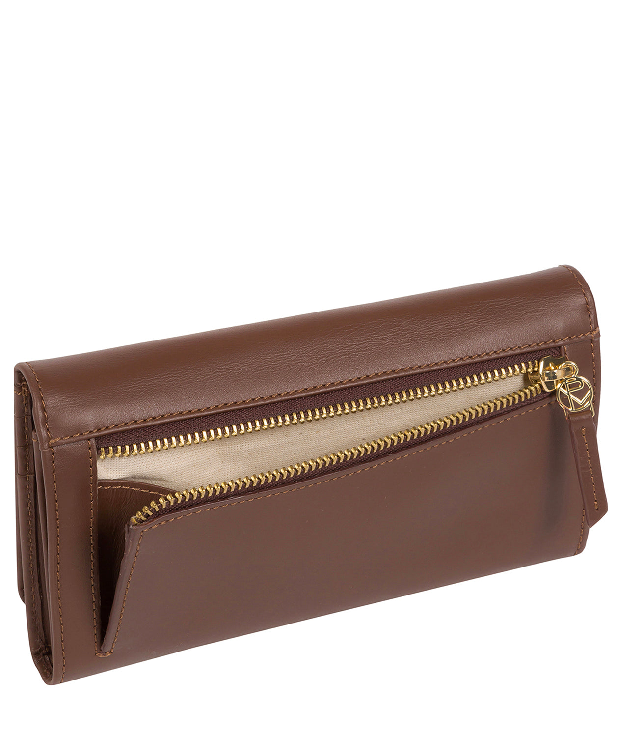 'Marseille' Ombré Chestnut Leather Purse