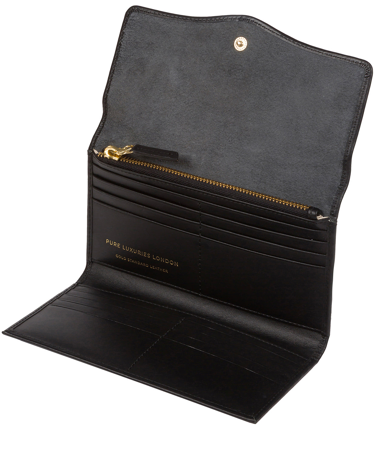 'Montpellier' Black Leather Purse