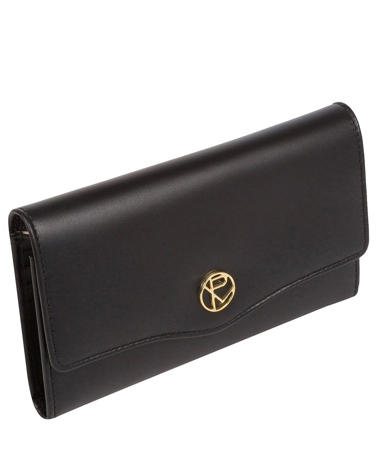 'Montpellier' Black Leather Purse