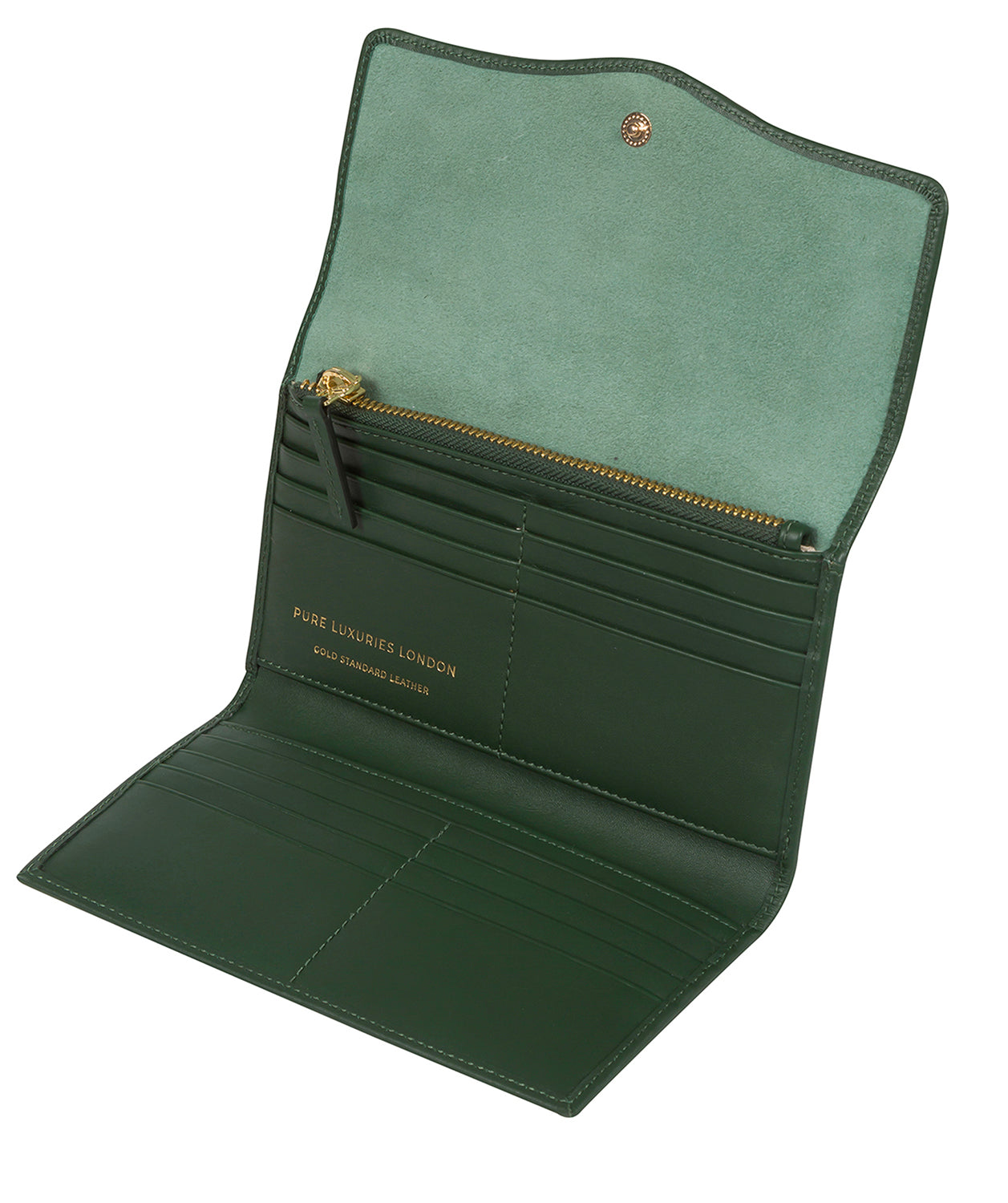 'Montpellier' Evergreen Leather Purse