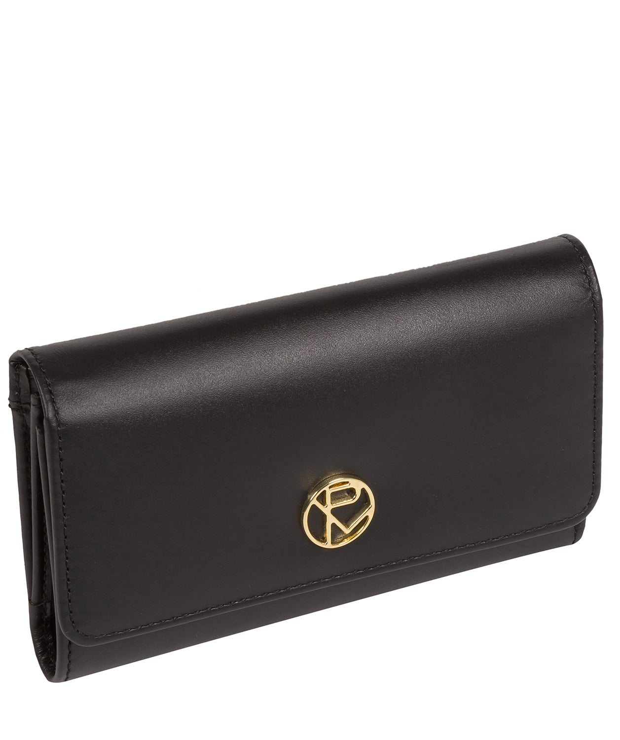 'Metz' Black Leather Purse