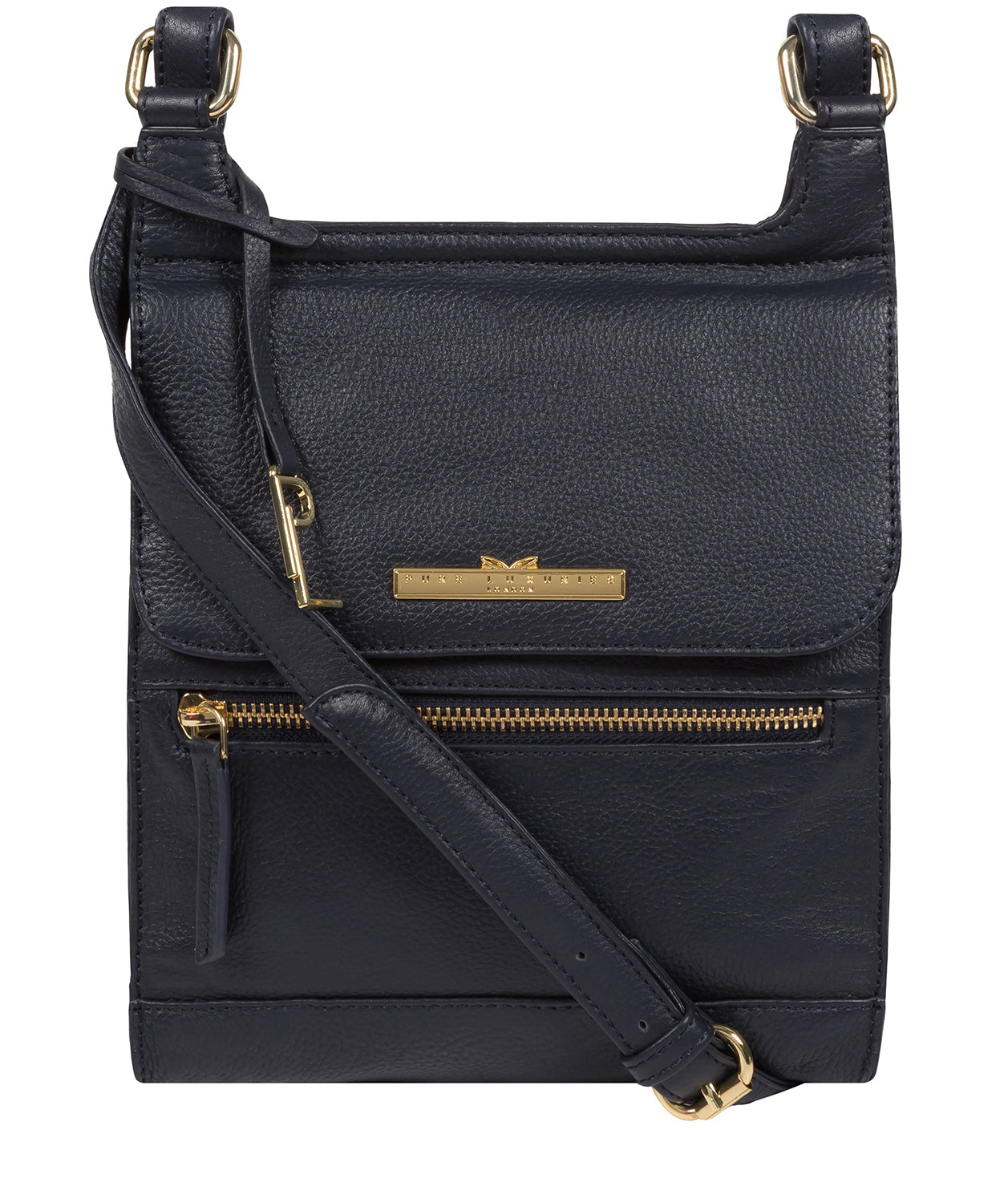 'Kempston' Navy Leather Cross Body Bag