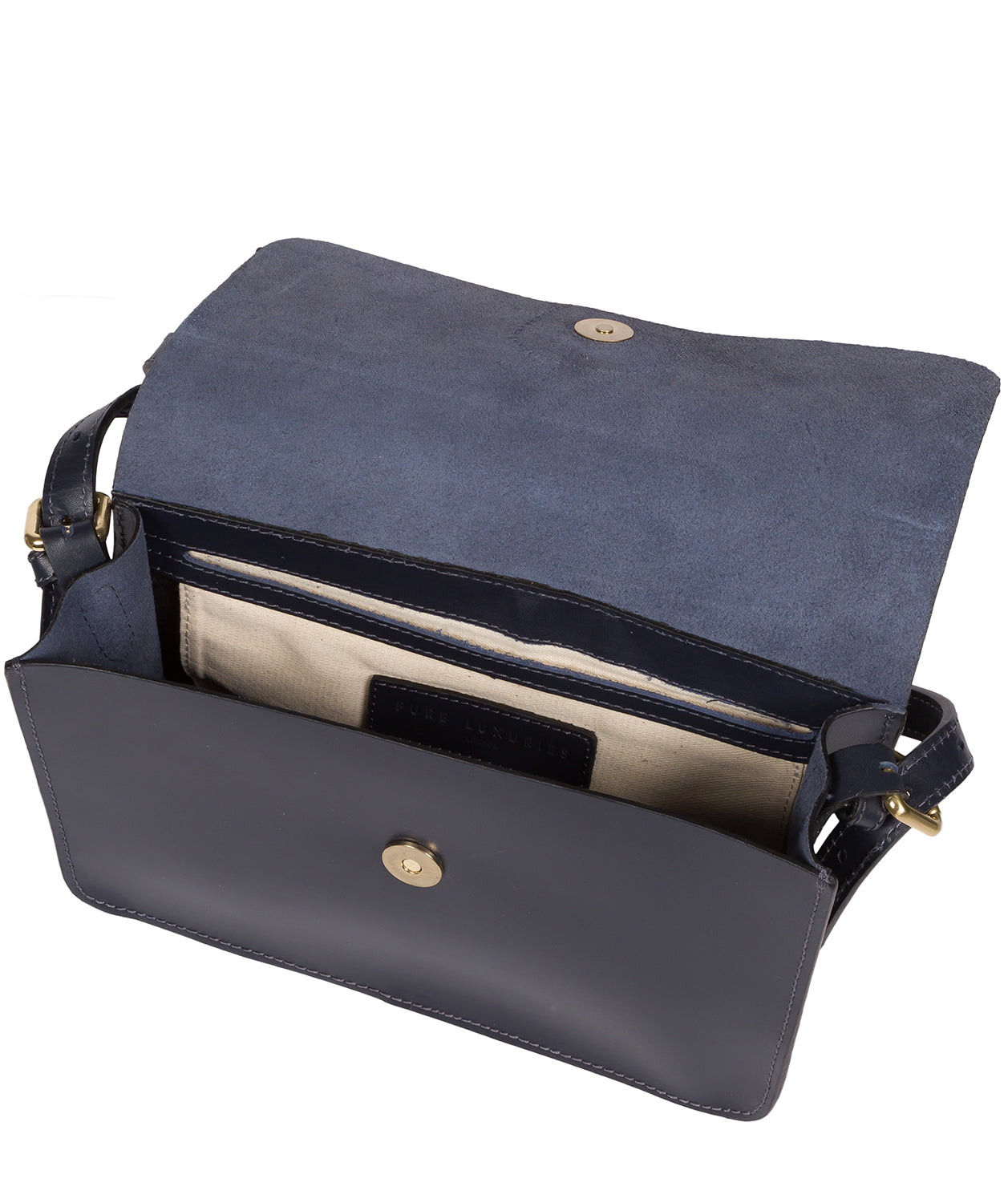 'Derwent' Navy Leather Cross Body Bag