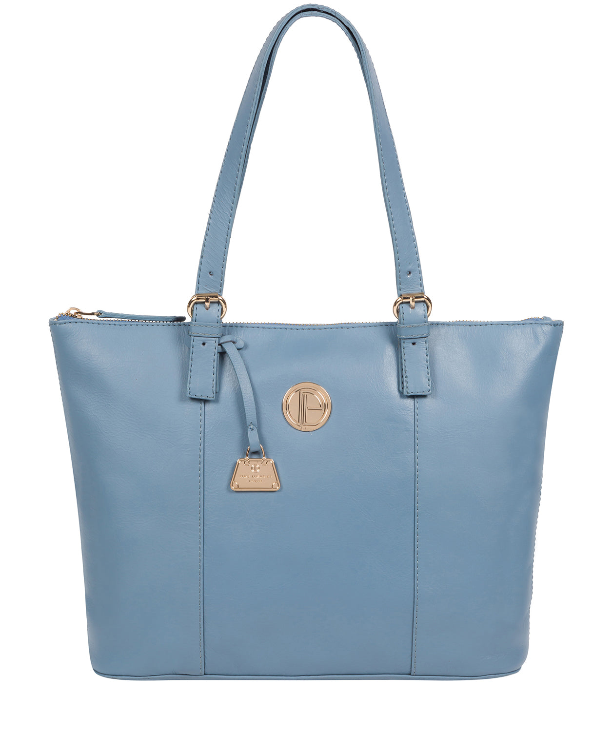 Blue Leather Tote Bag 'Aster' by Pure Luxuries – Pure Luxuries London