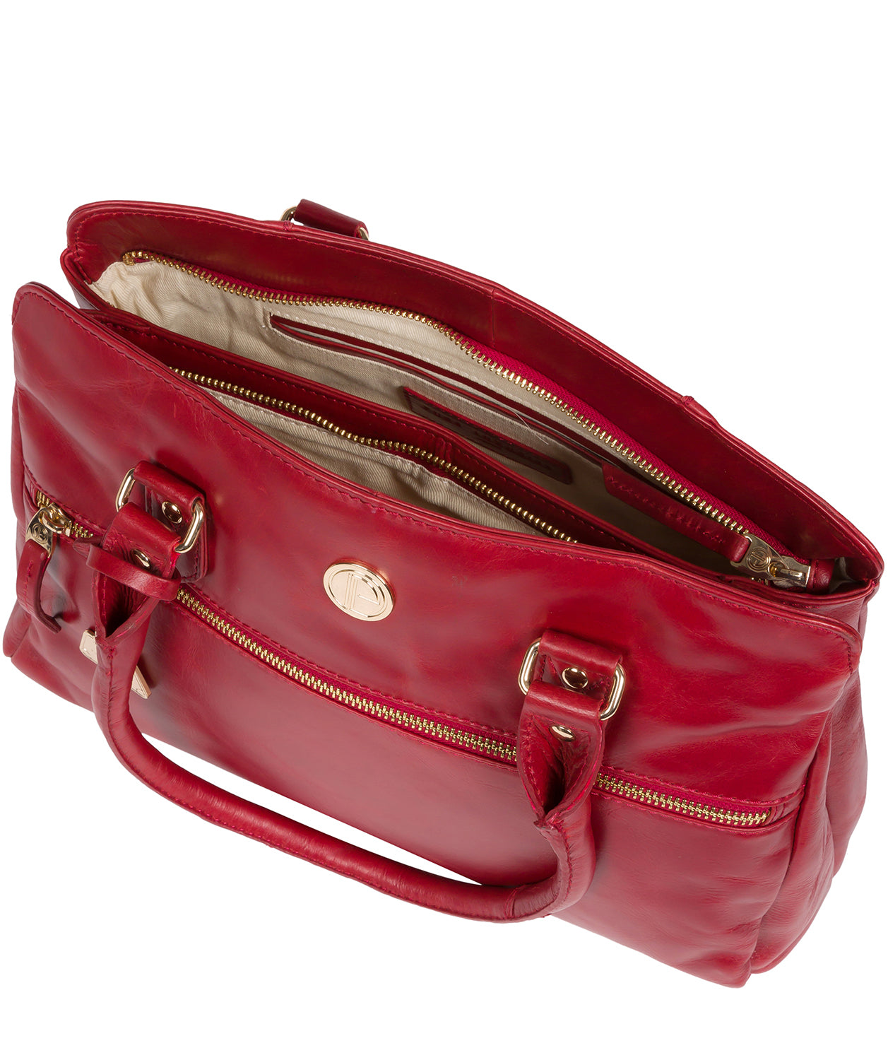 'Poppy' Cherry Leather Handbag