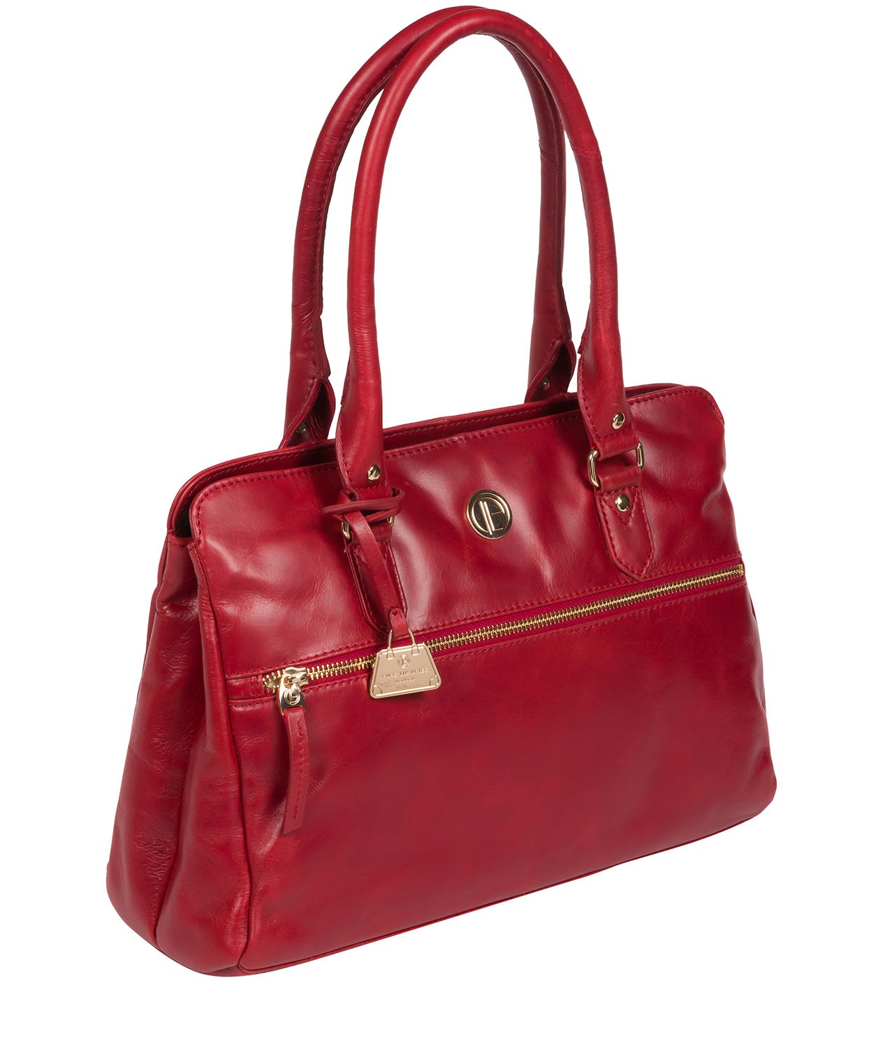 'Poppy' Cherry Leather Handbag