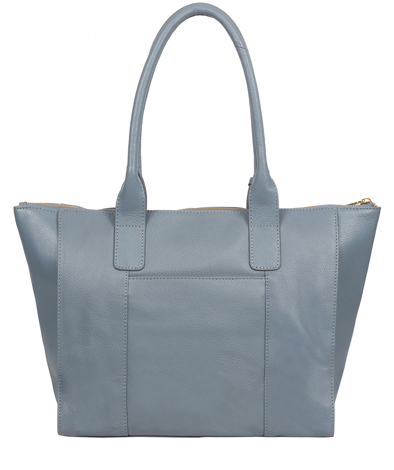 'Faye' Blue Cloud Leather Tote Bag