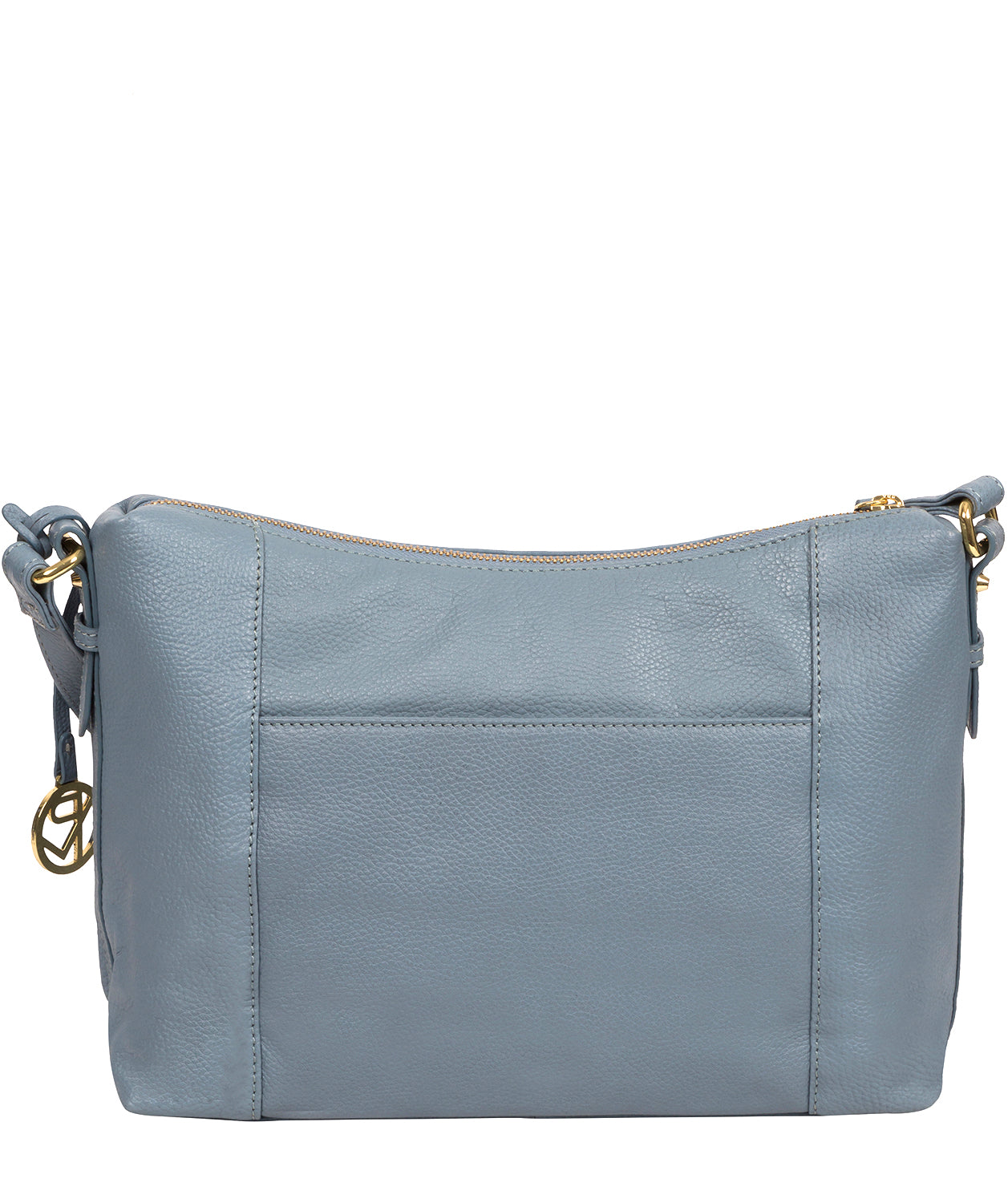 'Jenna' Blue Cloud Leather Shoulder Bag