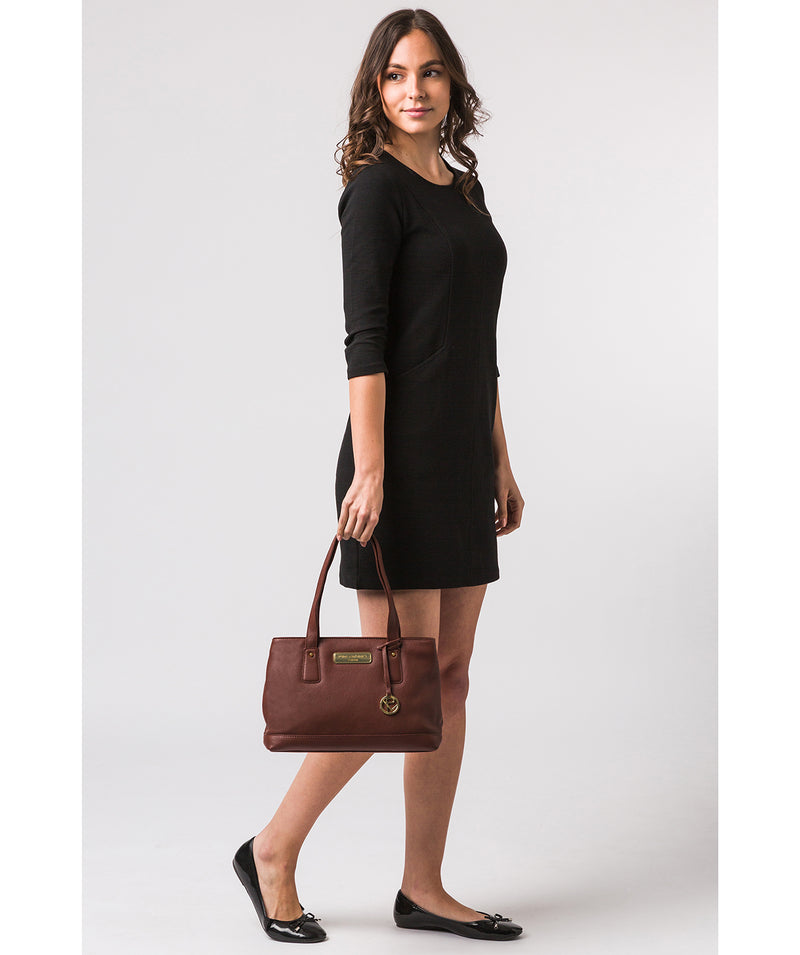 Chestnut Leather Handbag 'Kate' by Pure Luxuries – Pure Luxuries London