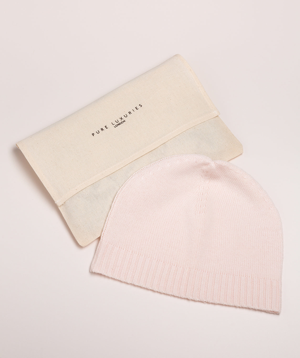 'Bowness' Cream Cashmere & Merino Wool Beanie Hat