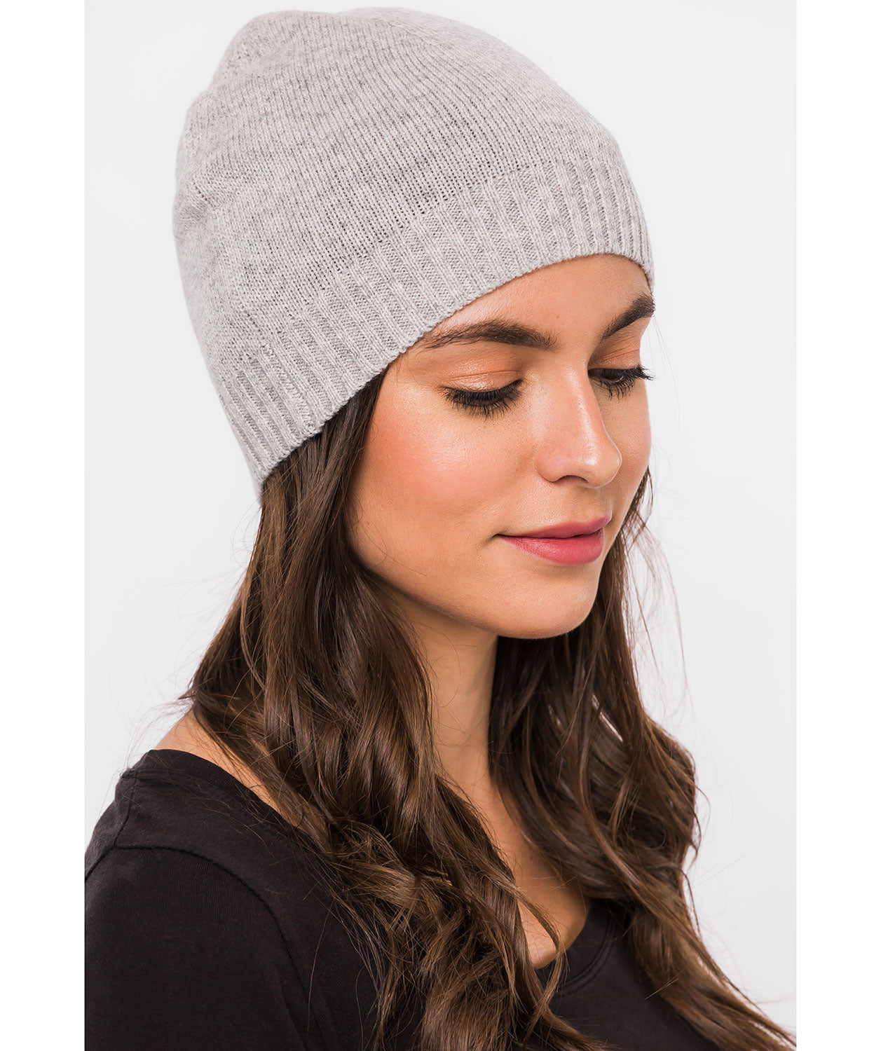 'Bowness' Foggy Cashmere & Merino Wool Beanie Hat