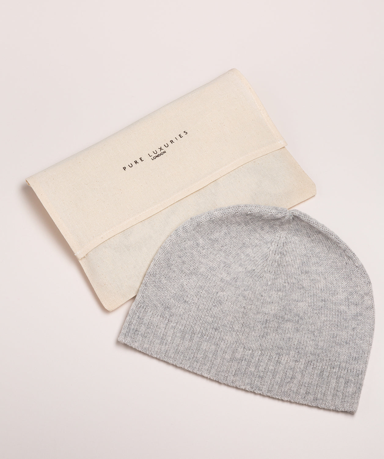 'Bowness' Foggy Cashmere & Merino Wool Beanie Hat