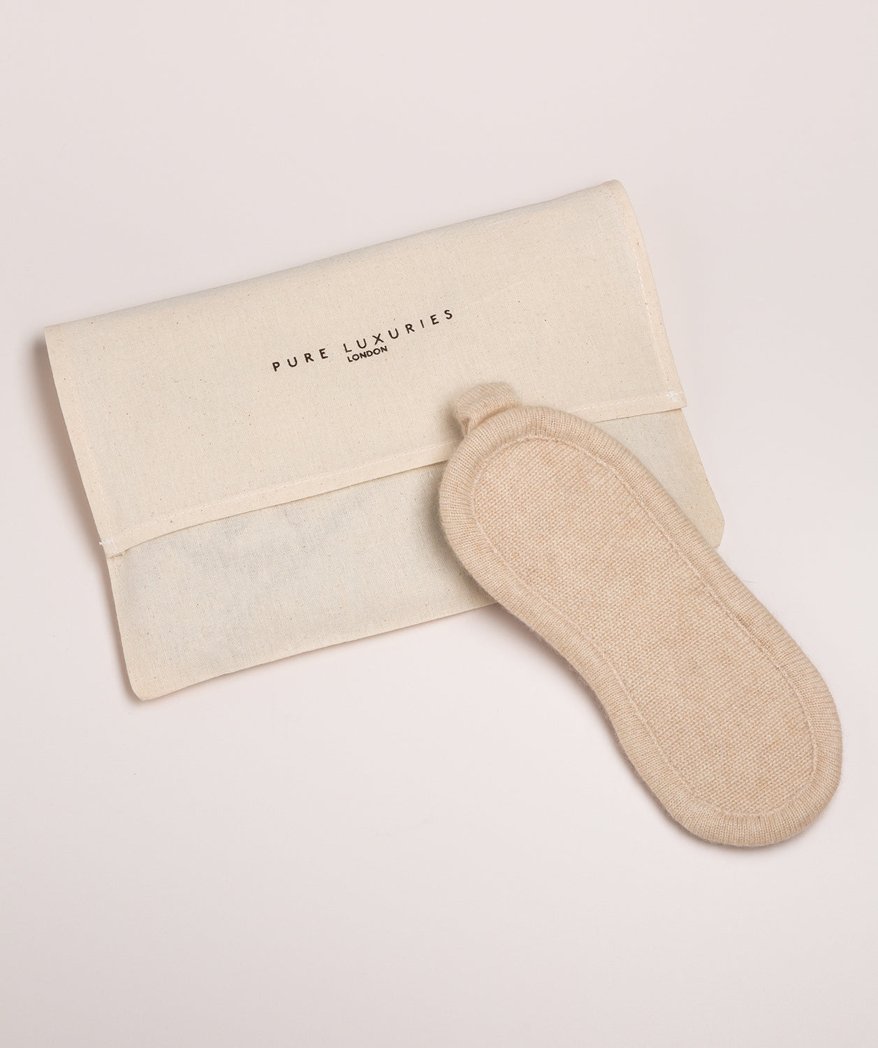 'Levens' Oatmeal 100% Cashmere Eye Mask