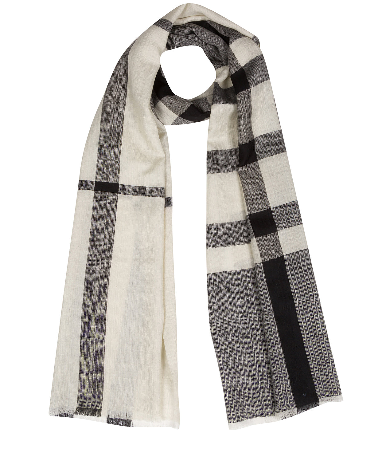 'Scale' Cashmere & Merino Wool Pashmina