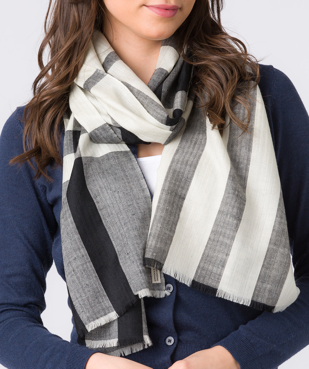 'Scale' Cashmere & Merino Wool Pashmina