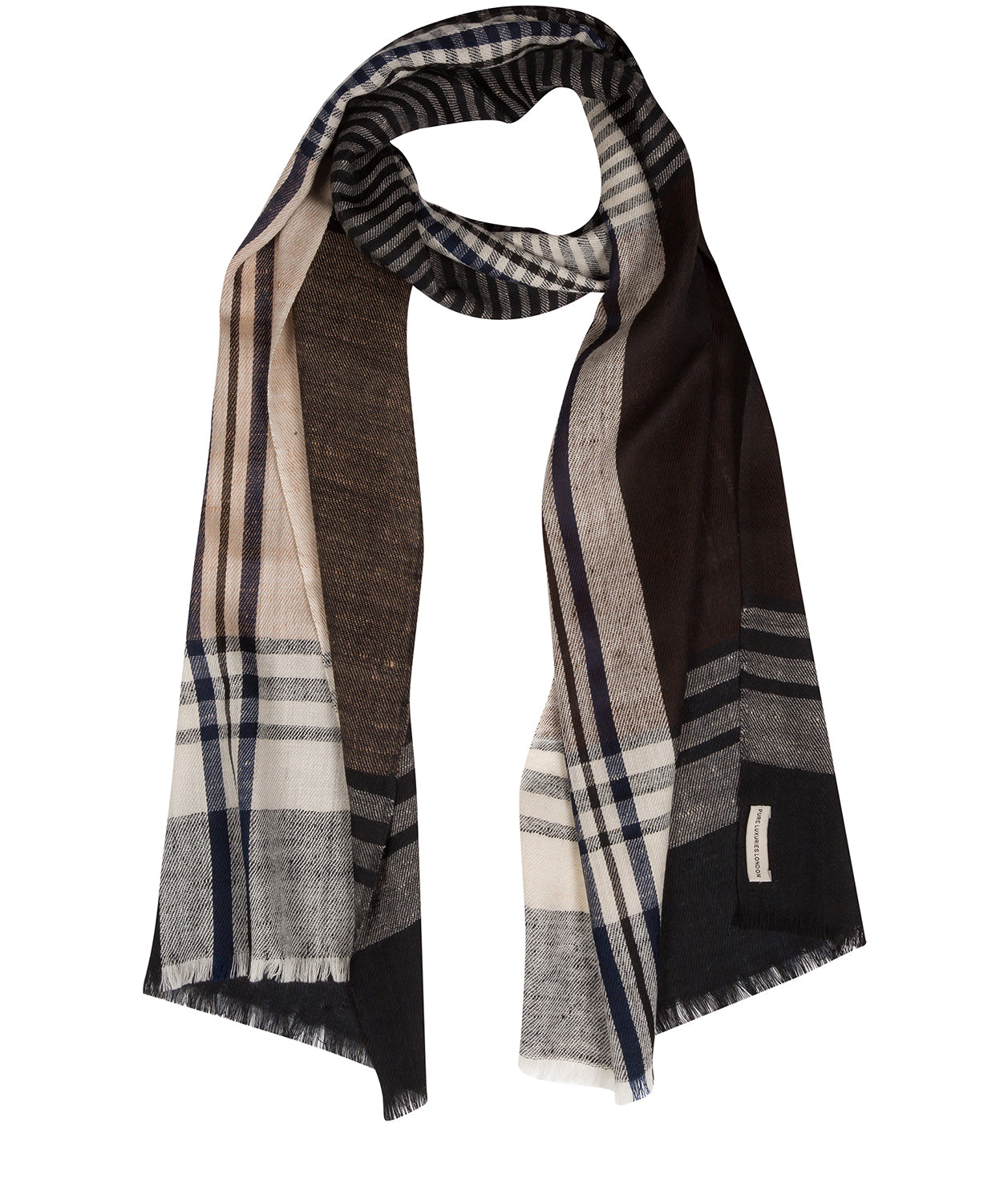 'Mono' Cashmere & Merino Wool Pashmina