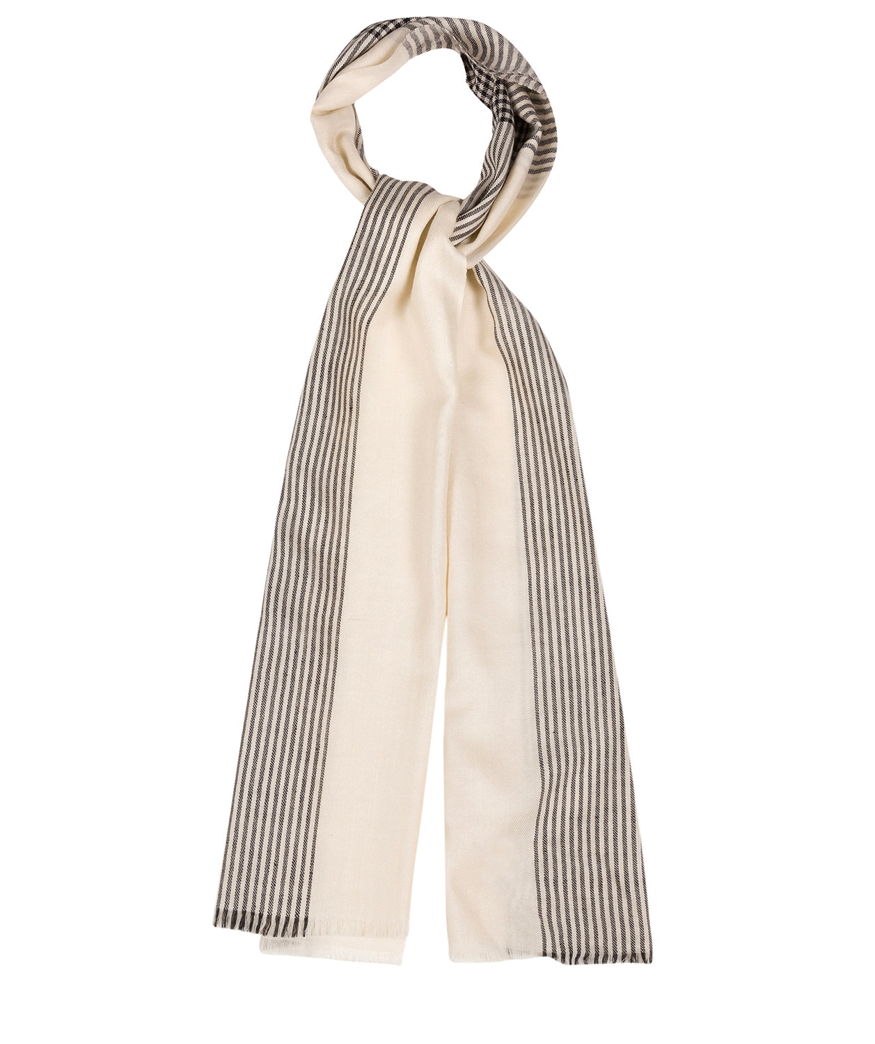 'Contrast' Cashmere & Merino Wool Pashmina