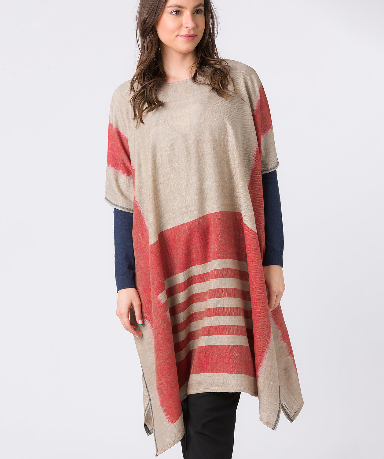 'Form' 100% Merino Wool Poncho