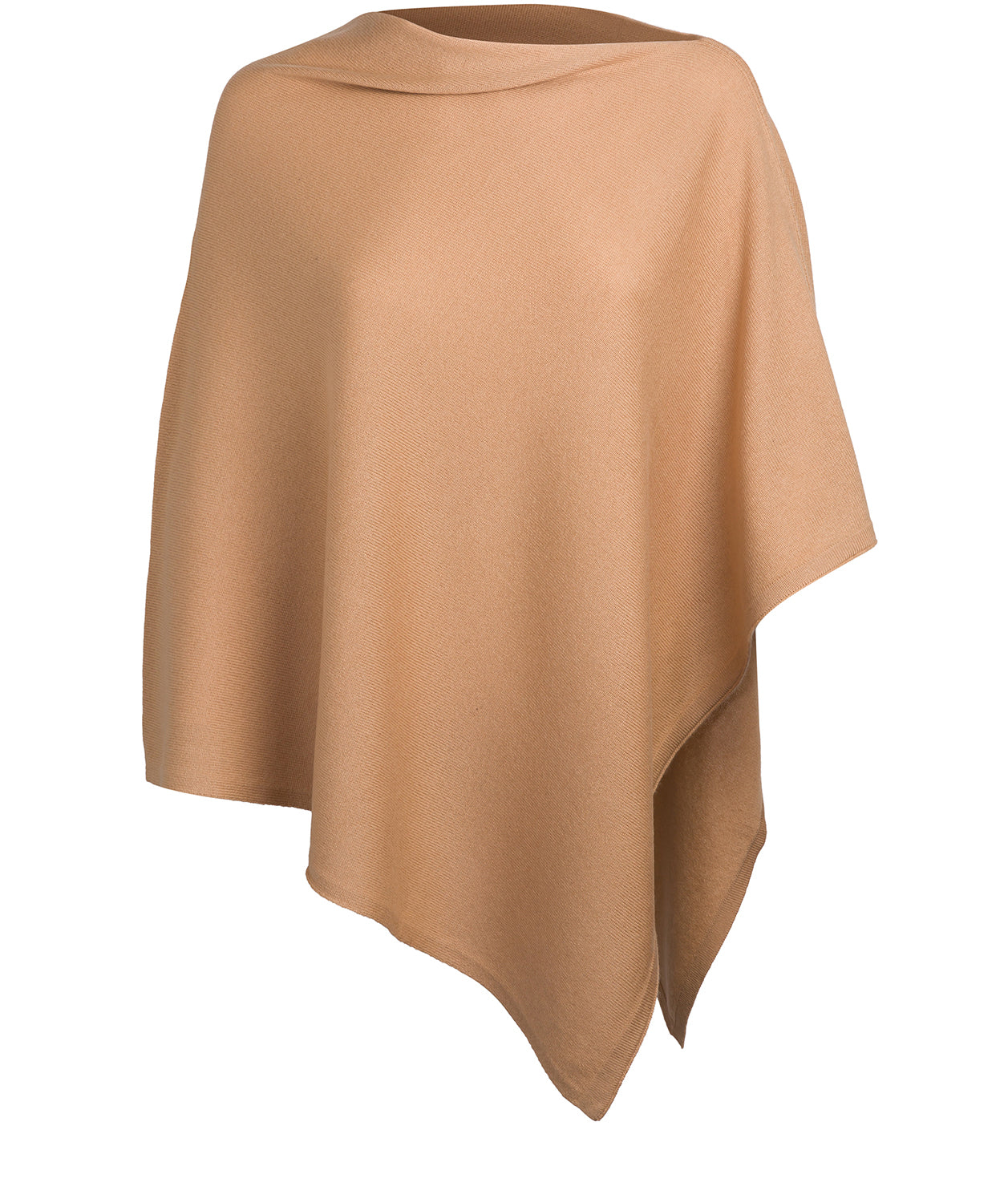 'Eskdale' Caramel Cashmere & Merino Wool Poncho