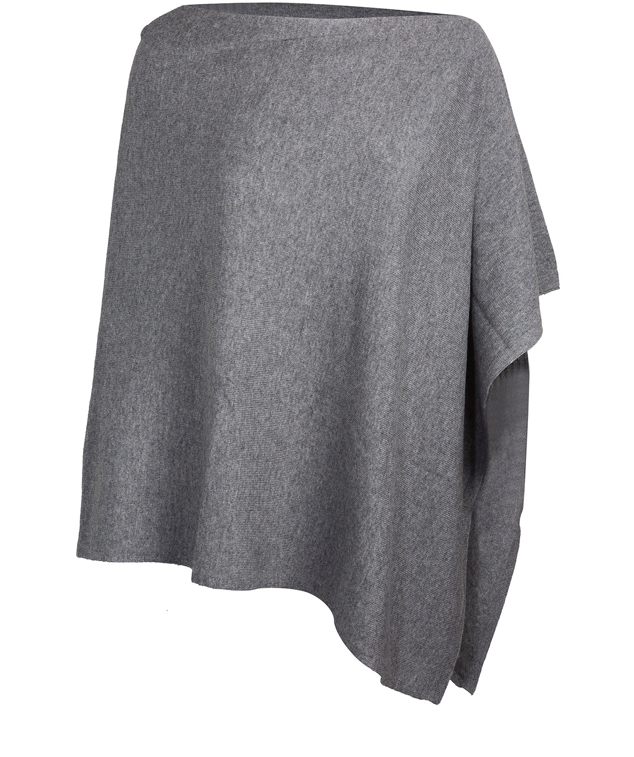 'Eskdale' Grey Cashmere & Merino Wool Poncho