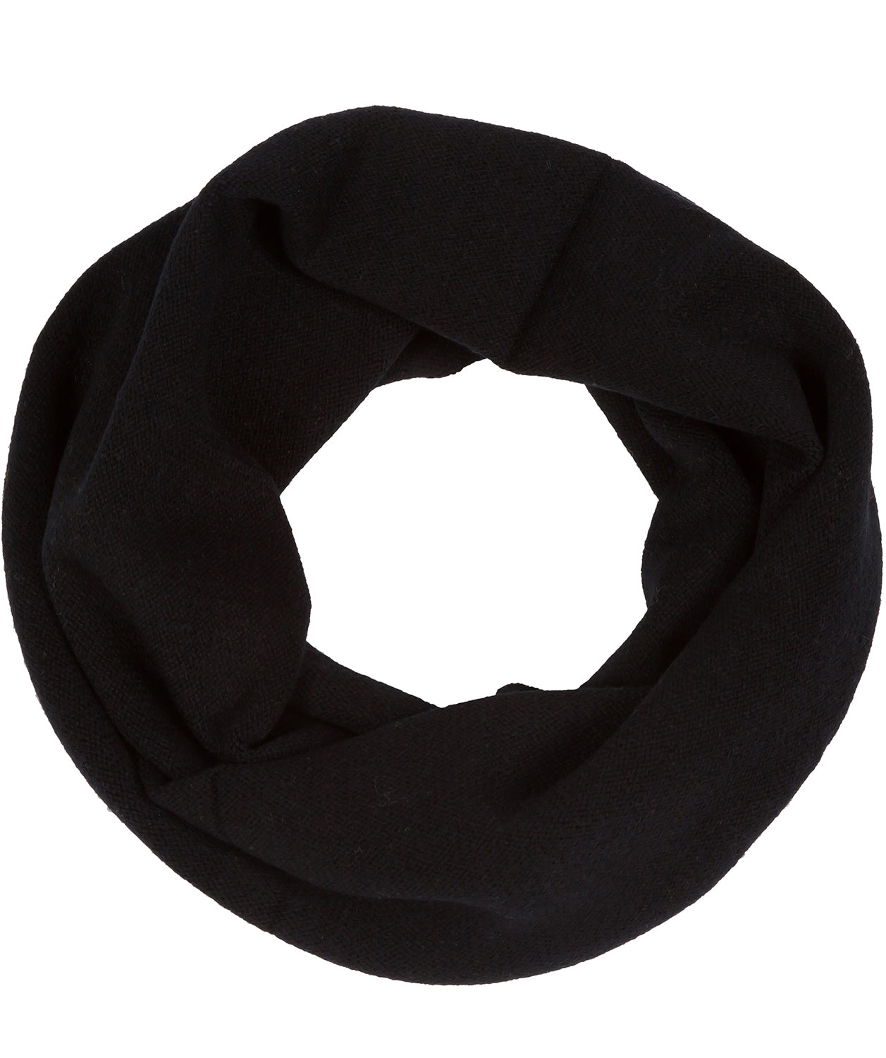 'Holker' Black Cashmere & Merino Wool Snood