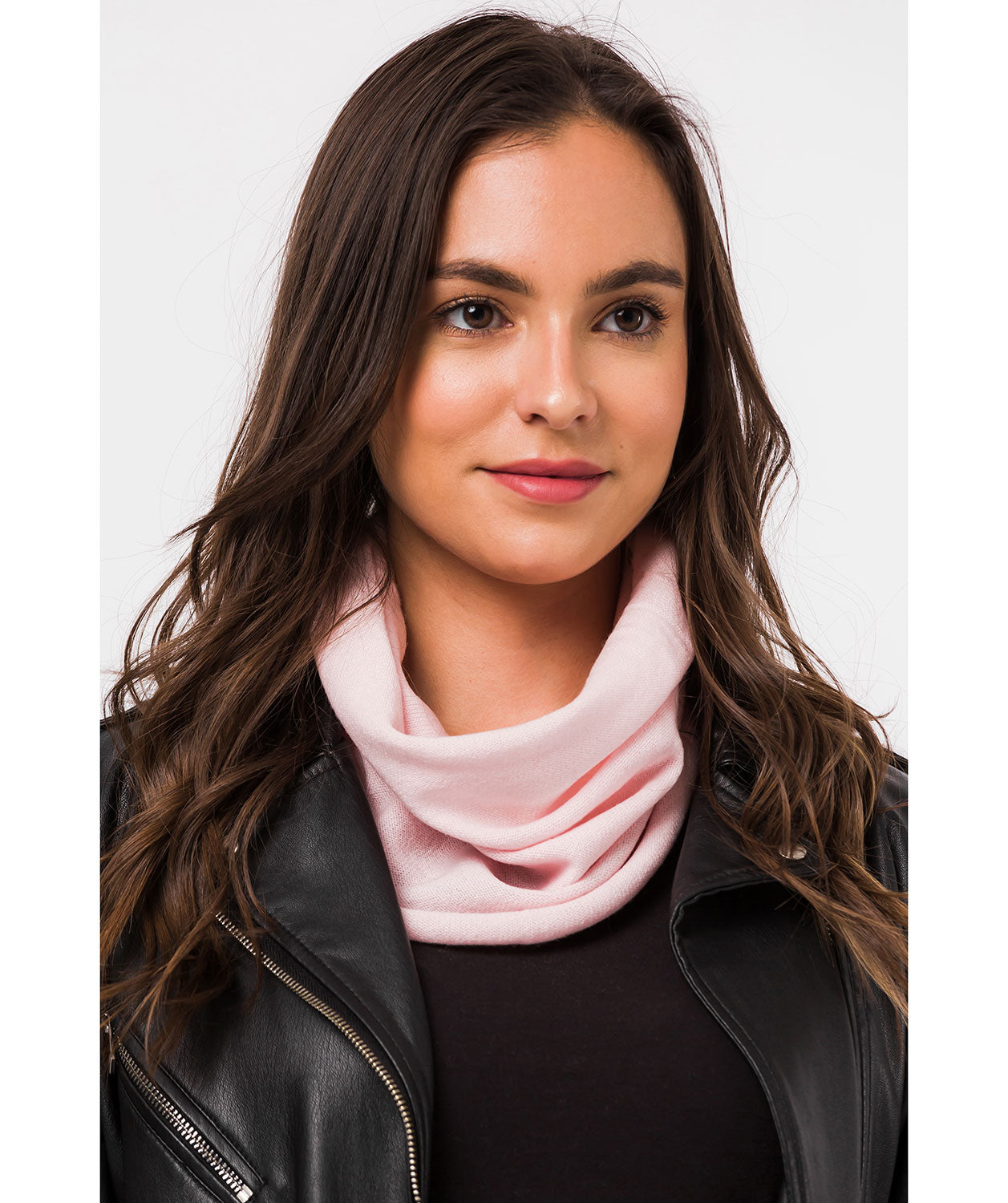 'Holker' Blush Pink Cashmere & Merino Wool Snood