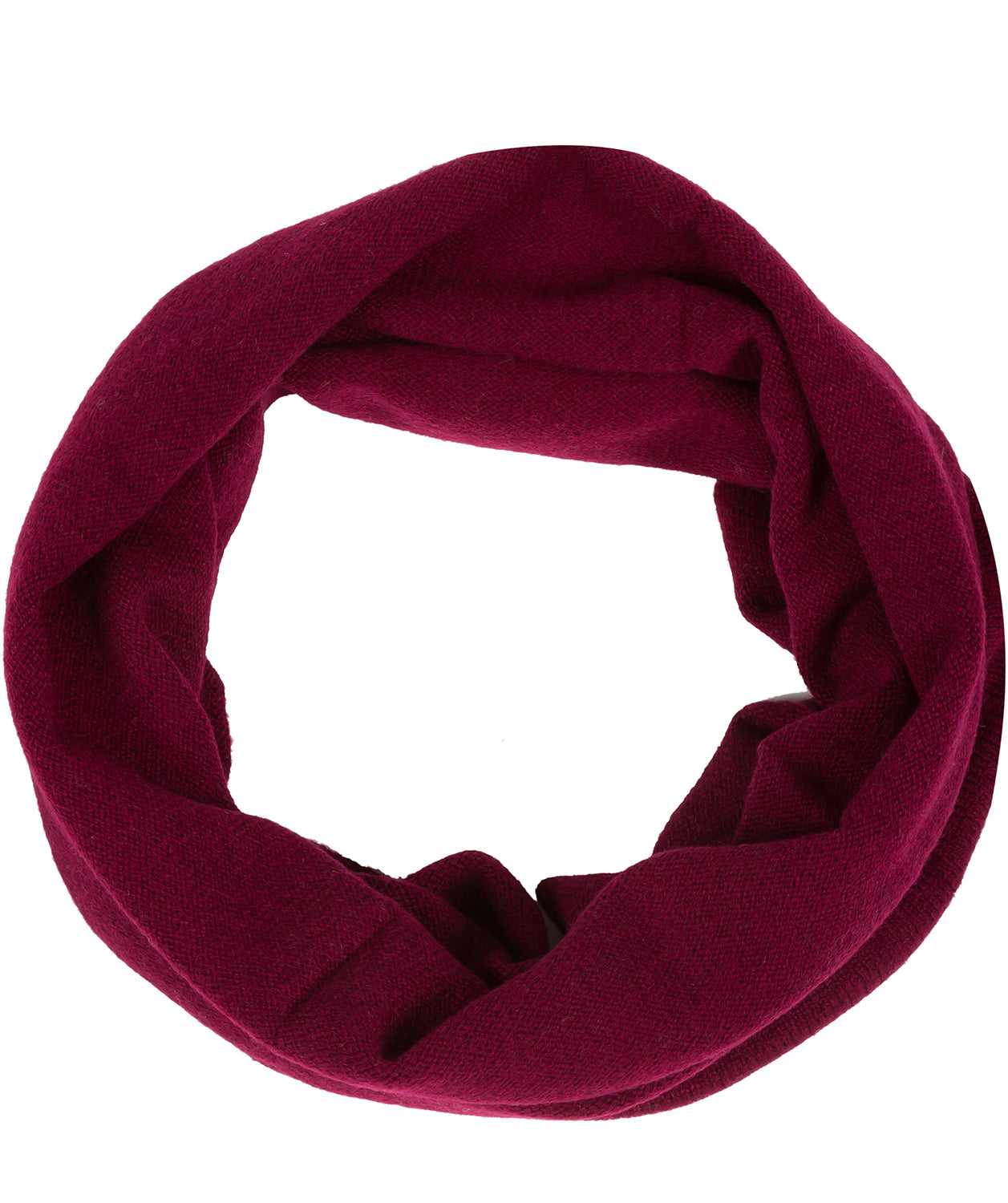 'Holker' Burgundy Cashmere & Merino Wool Snood