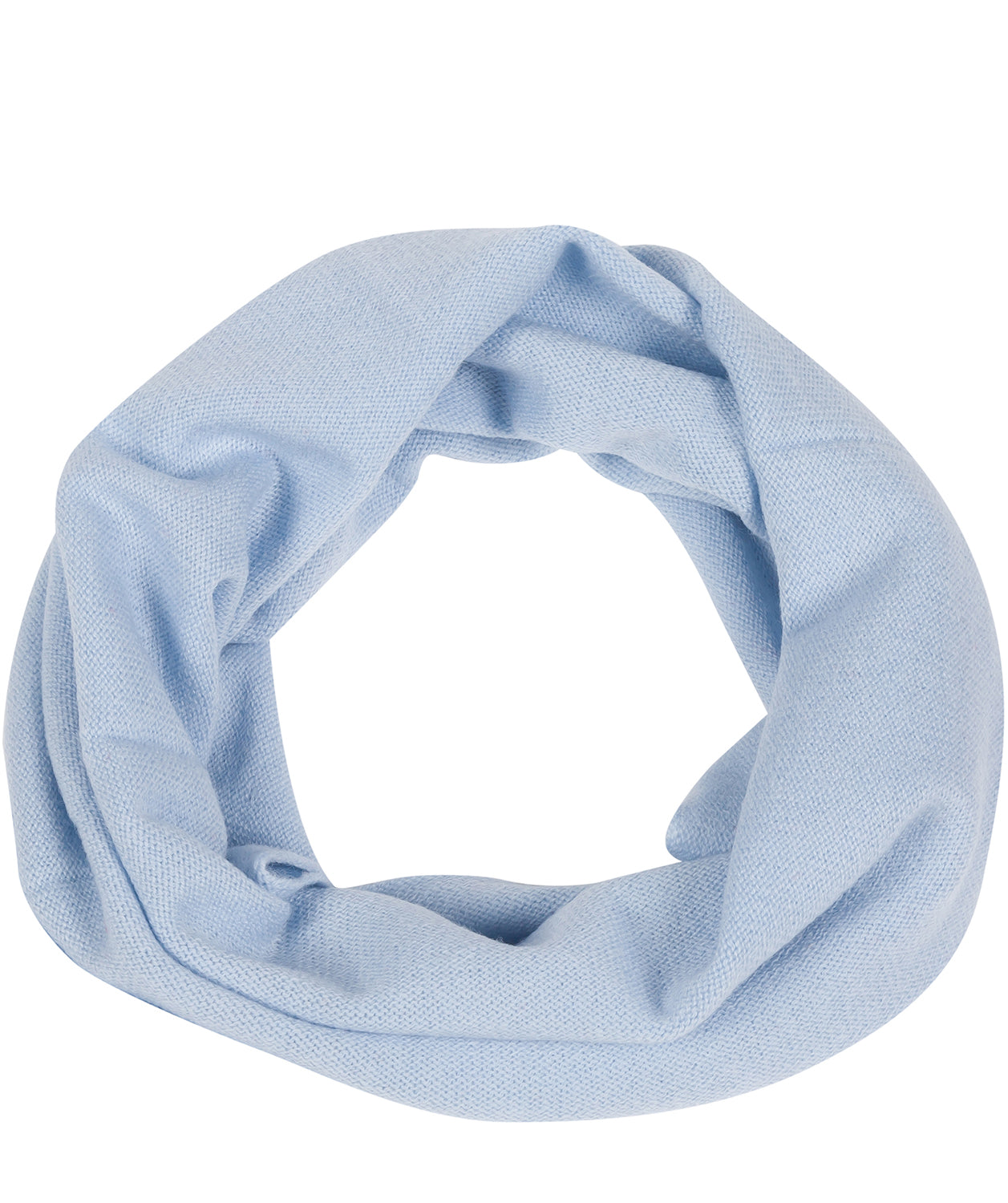 'Holker' Powder Blue Cashmere & Merino Wool Snood