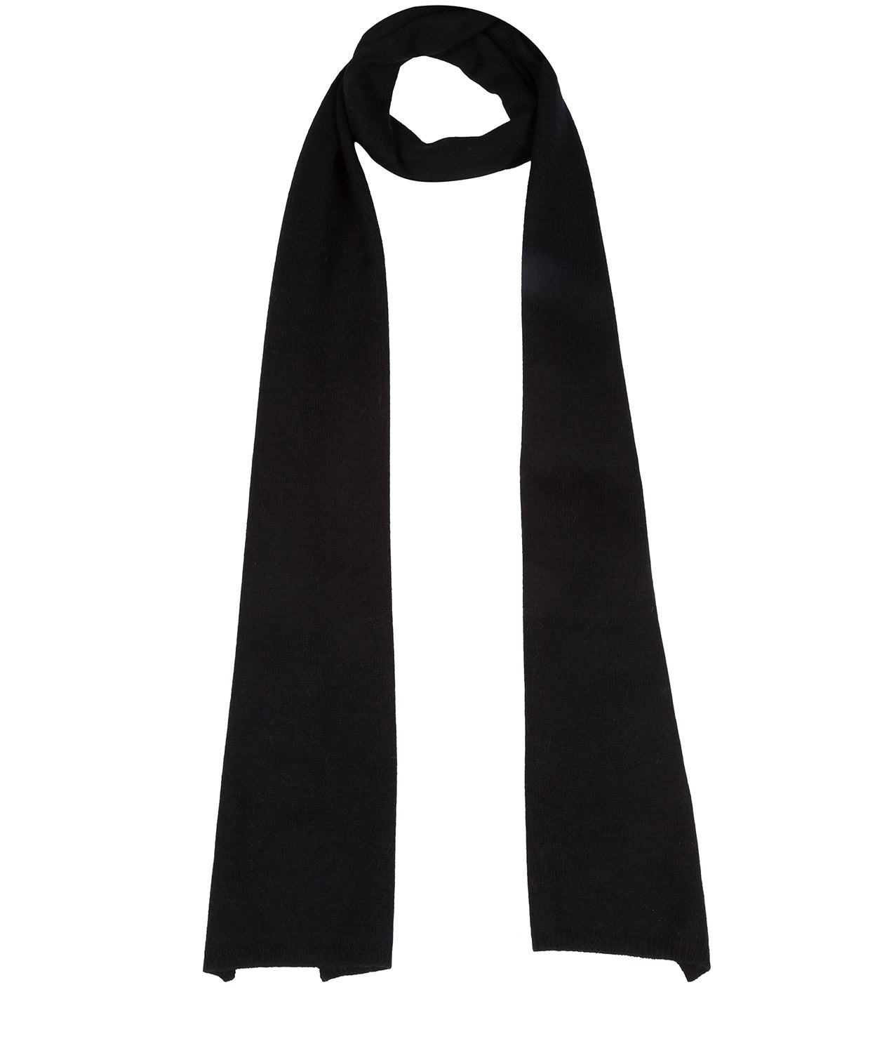 'Bristol' Black Merino Wool Scarf