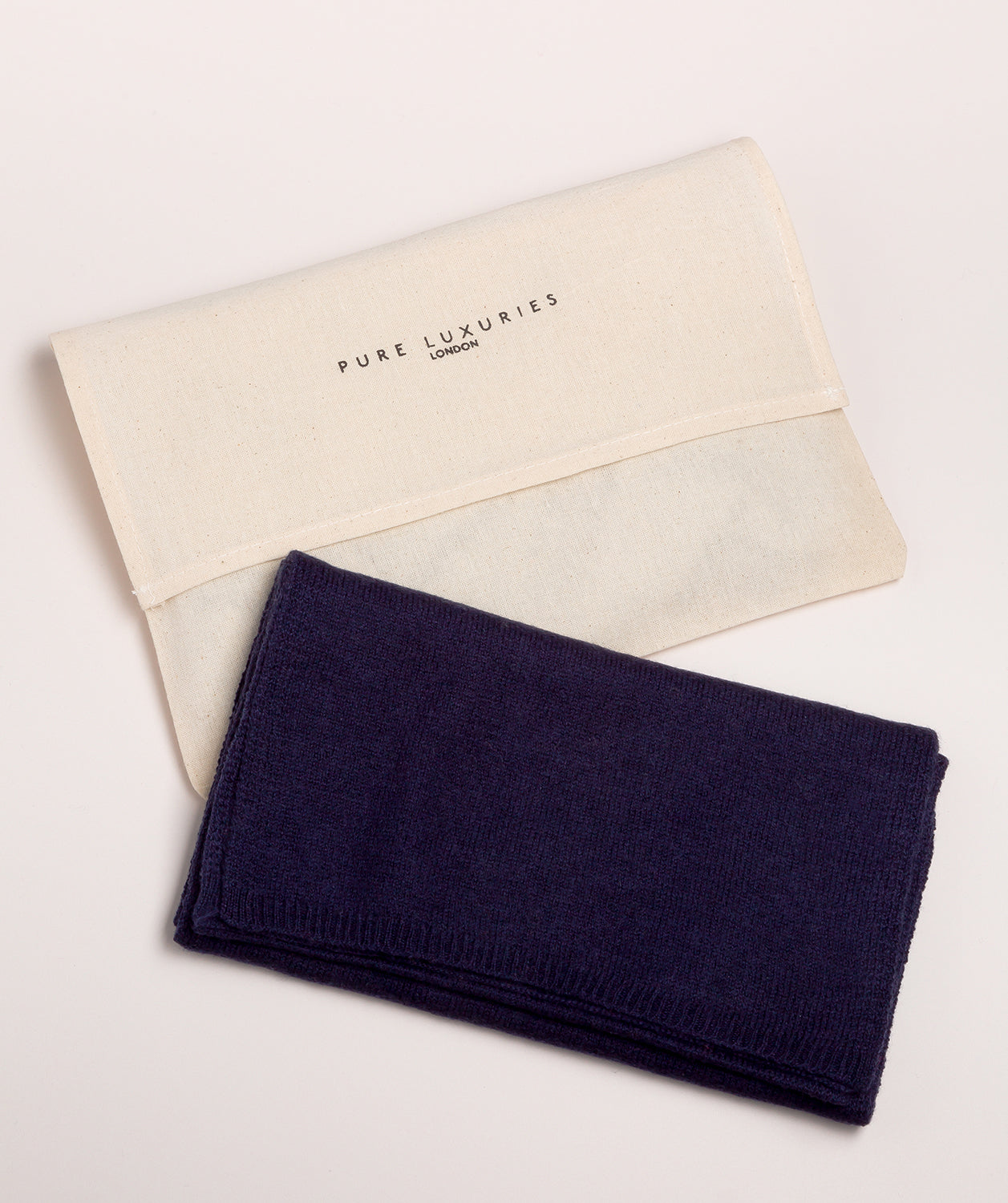 'Bristol' Dark Navy Merino Wool Scarf