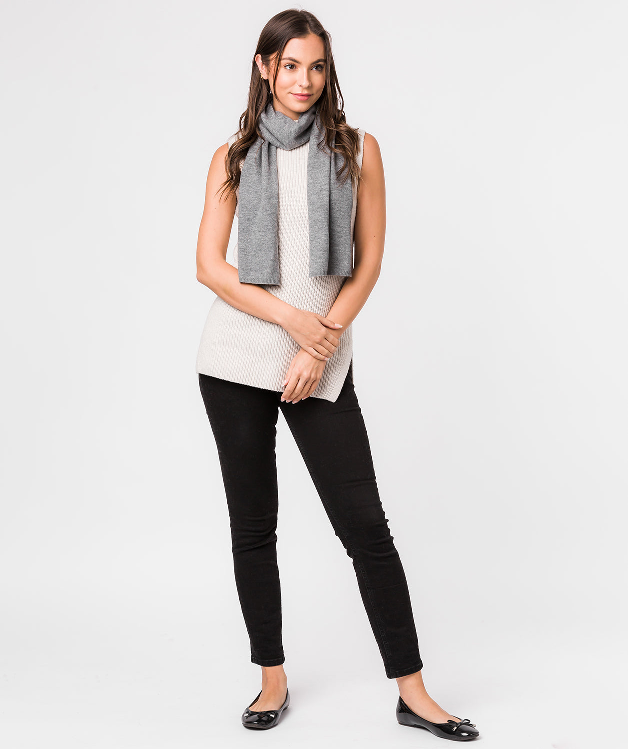 'Bristol' Grey Merino Wool Scarf