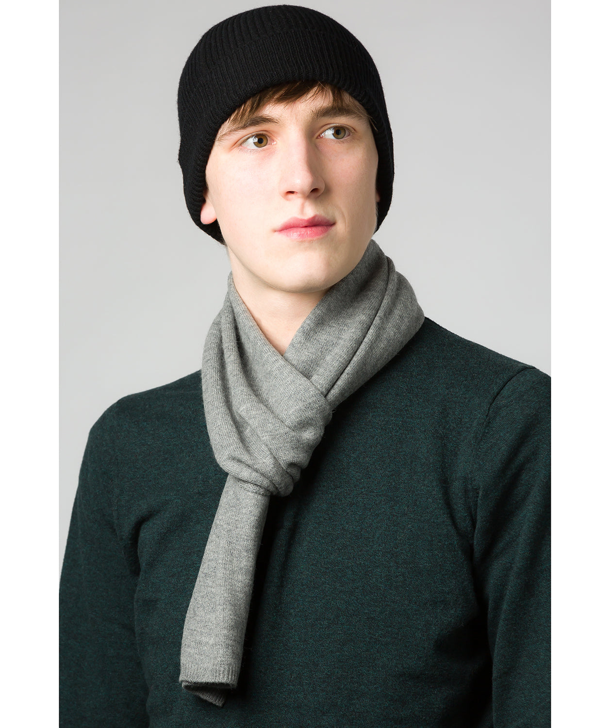 'Bristol' Grey Merino Wool Scarf