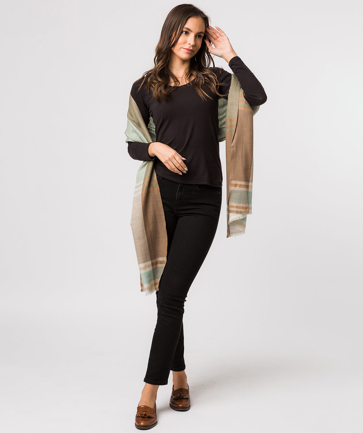 'Asteris' Cashmere & Merino Wool Shawl Wrap