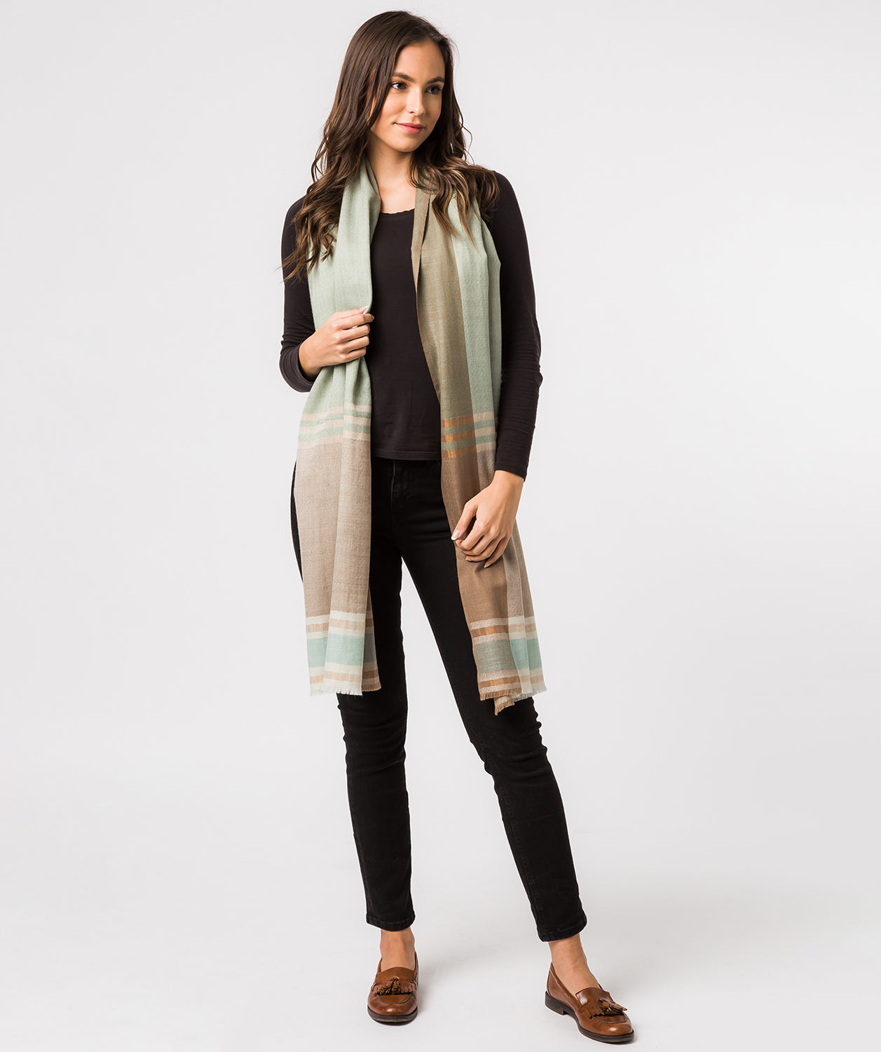 'Asteris' Cashmere & Merino Wool Shawl Wrap