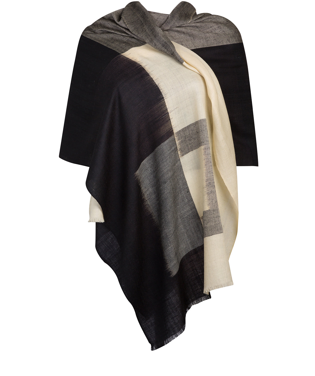 'Equinox' Cashmere & Merino Wool Shawl Wrap