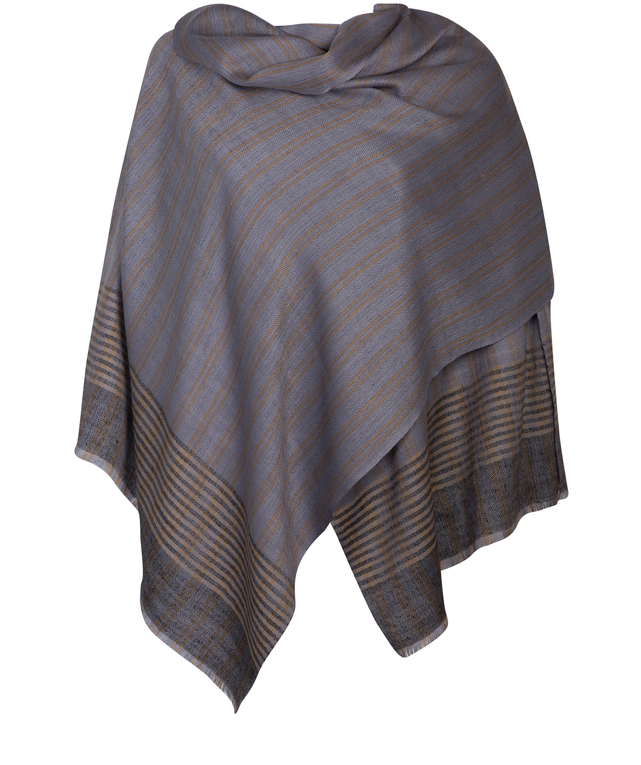 'Aspect' Cashmere & Merino Wool Shawl Wrap