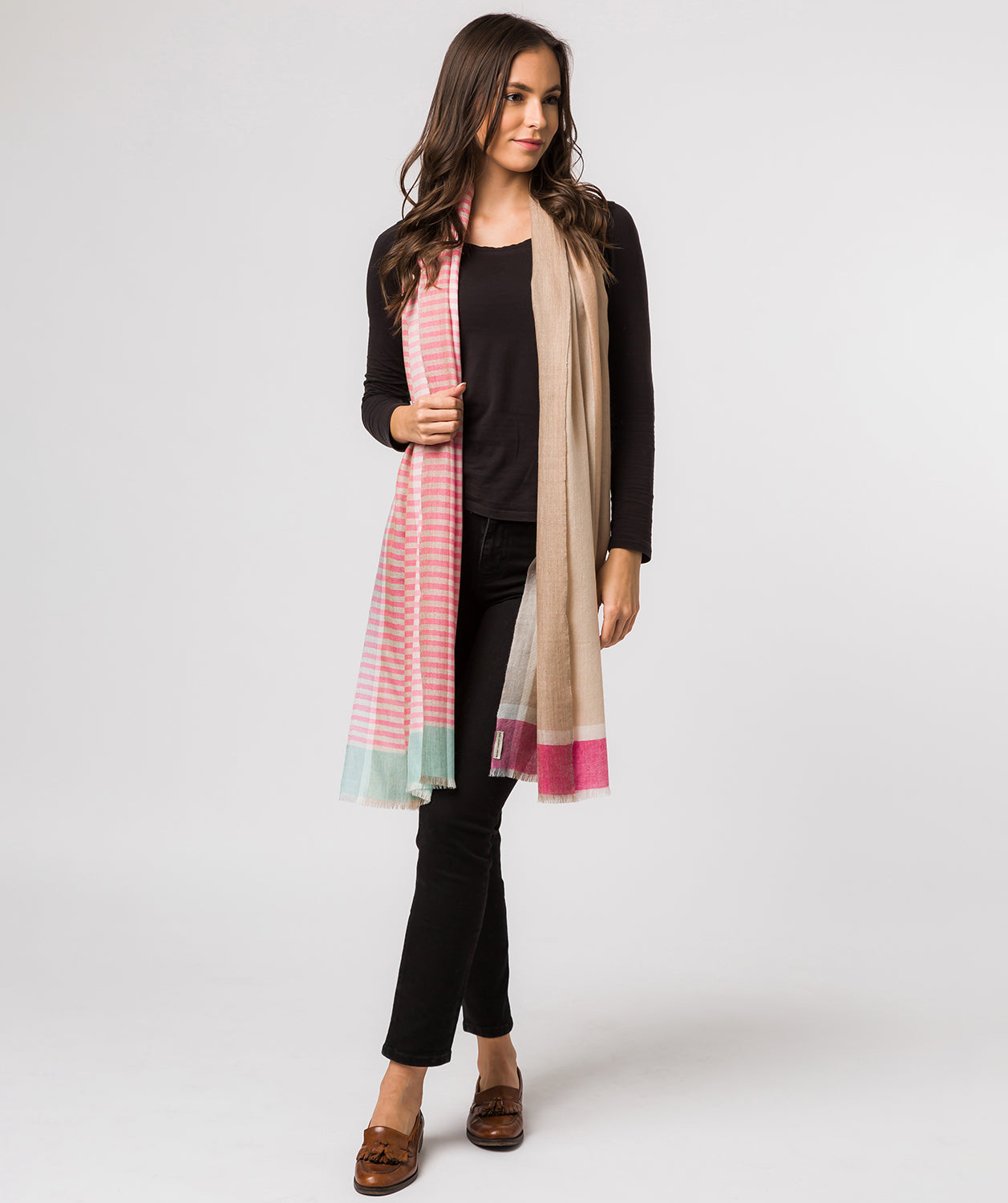 'Zenith' Cashmere & Merino Wool Shawl Wrap