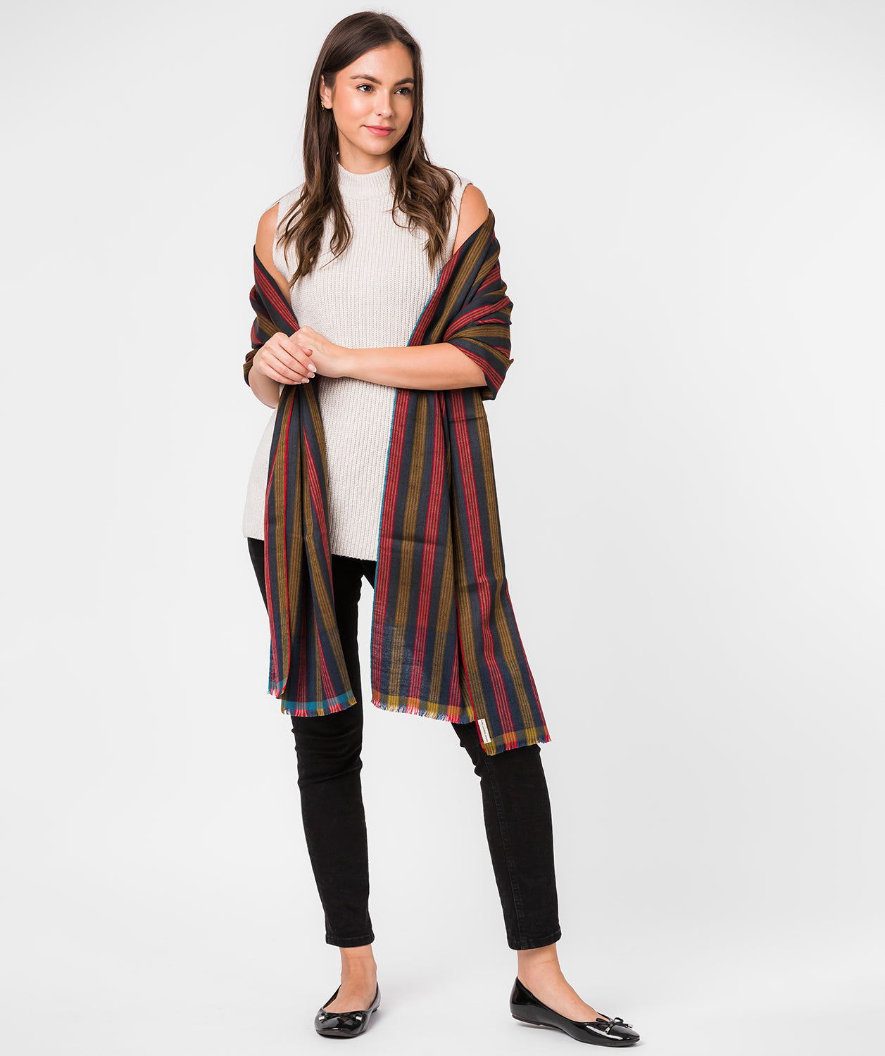 'Ratio' Cashmere & Merino Wool Shawl Wrap