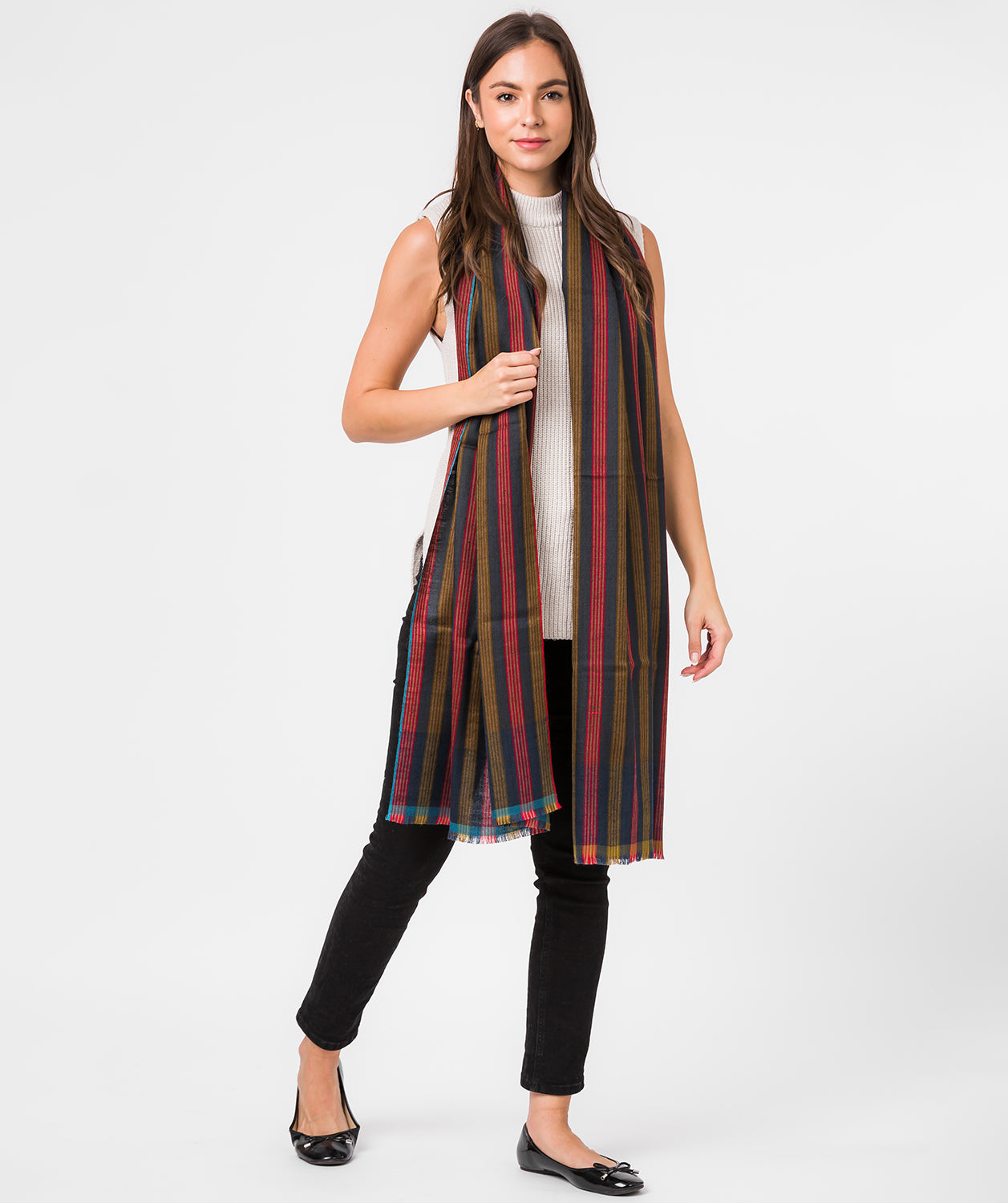 'Ratio' Cashmere & Merino Wool Shawl Wrap