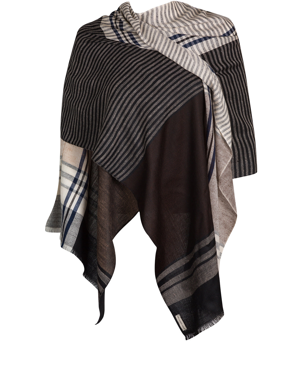 'Mono' Cashmere & Merino Wool Shawl Wrap