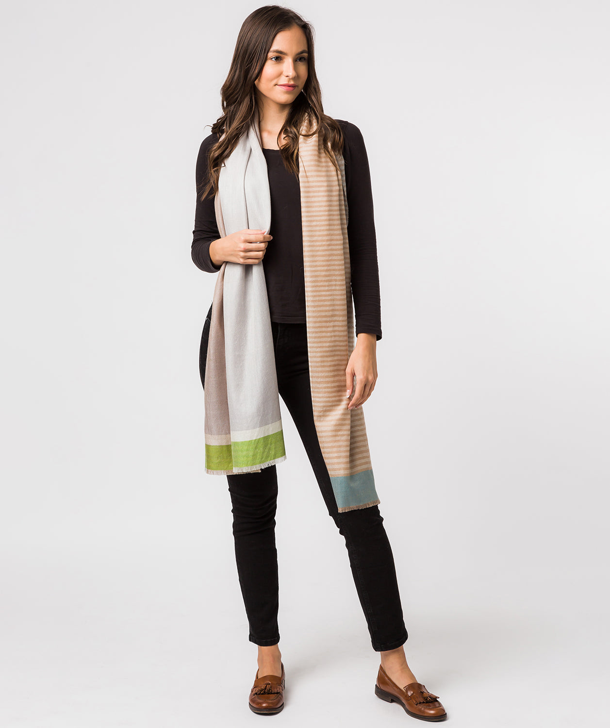 'Charon' Cashmere & Merino Wool Shawl Wrap