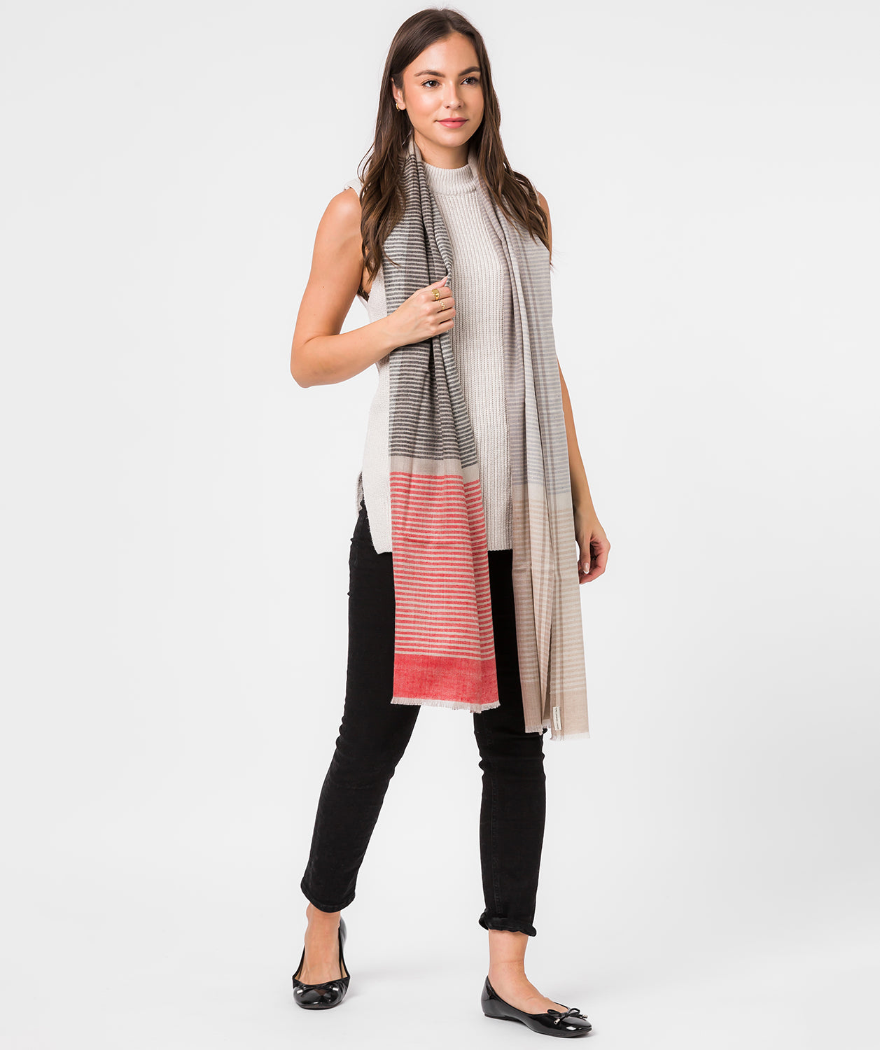 'Neptune' Cashmere & Merino Wool Shawl Wrap