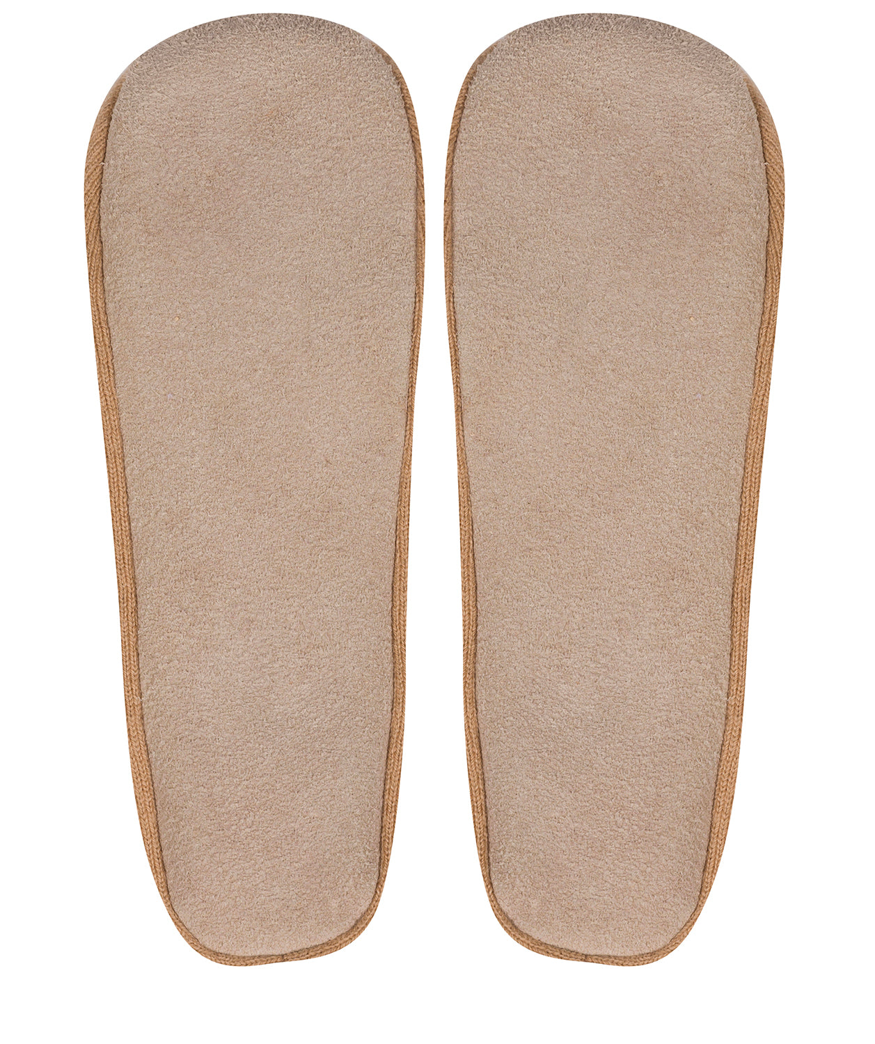 'Millom' Caramel Cashmere & Merino Wool Medium Ballet Slippers