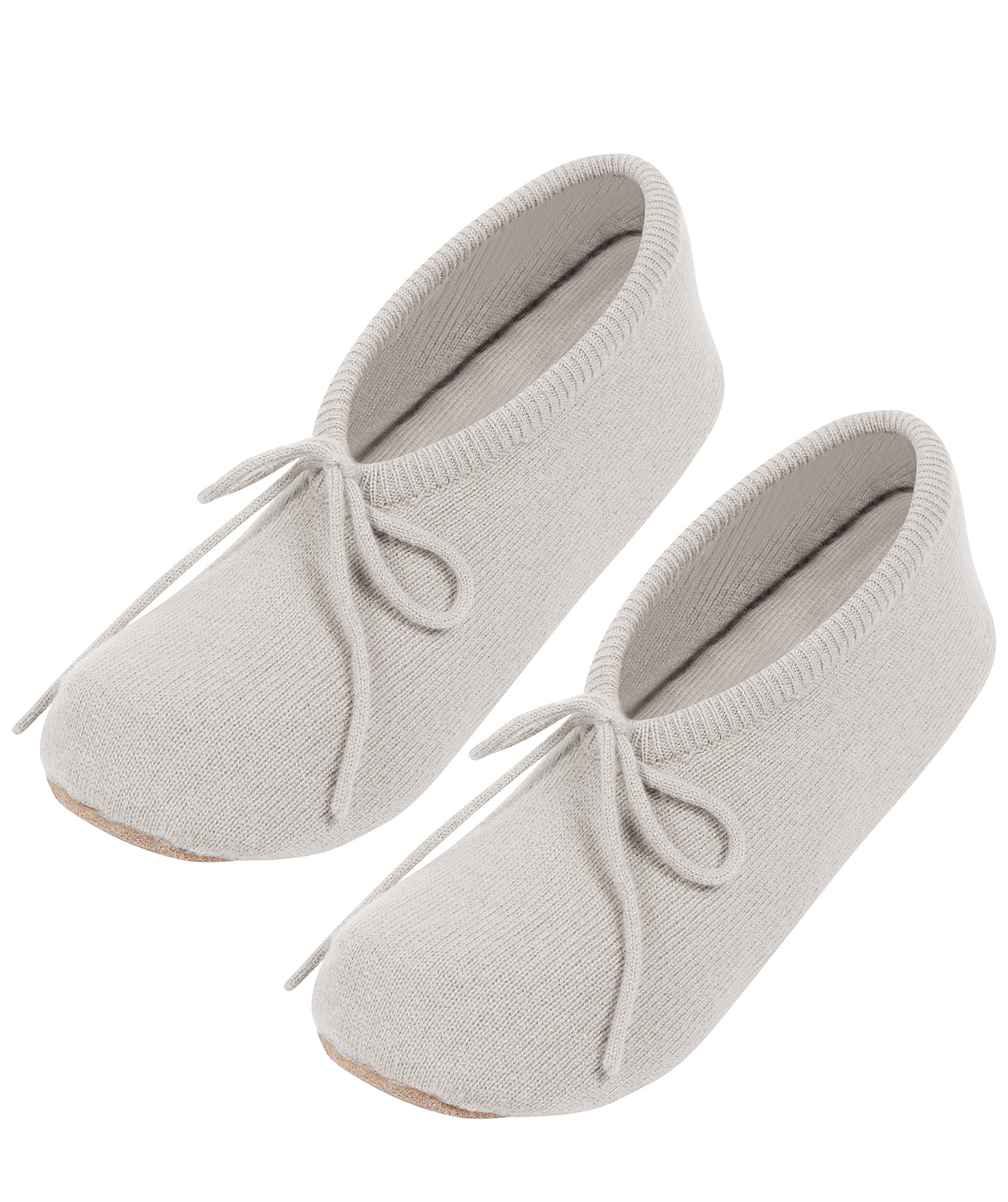 'Appleby' Foggy Cashmere & Merino Wool Small Ballet Slippers