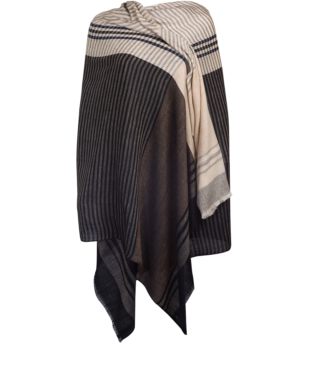 'Mono' Cashmere & Merino Wool Throw