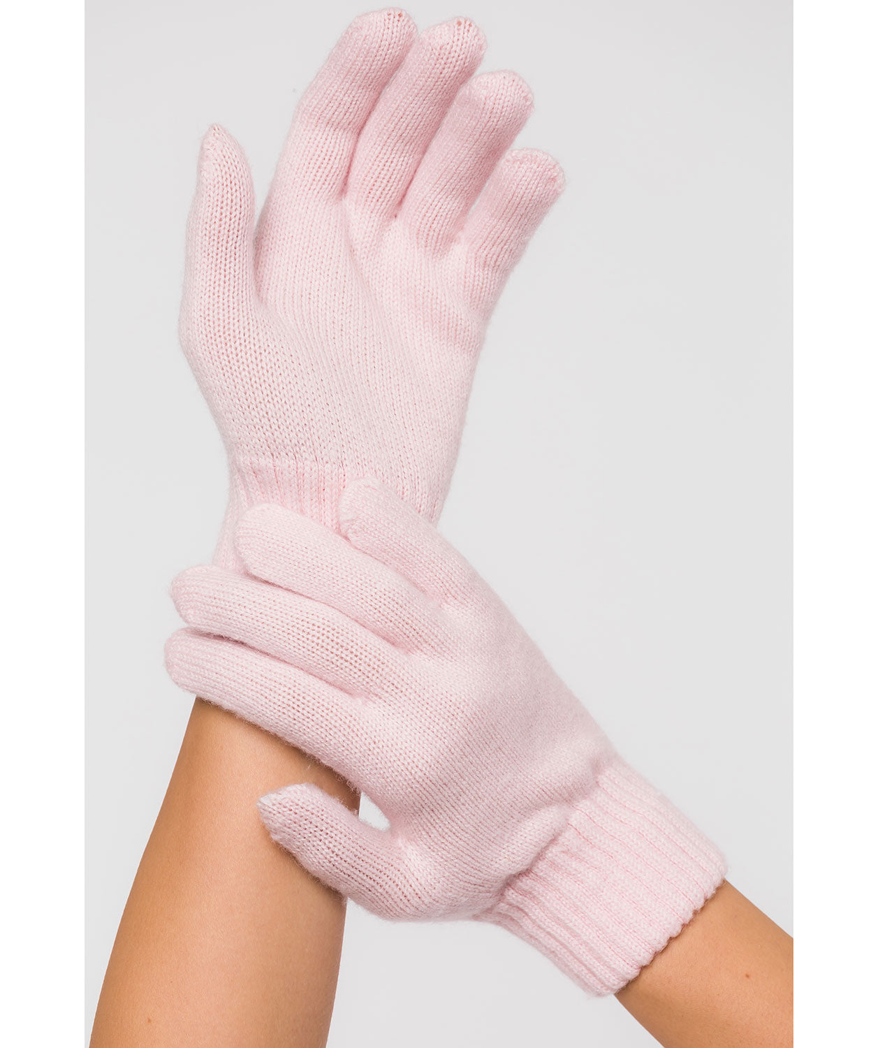 'Windermere' Blush Pink Cashmere & Merino Wool Gloves