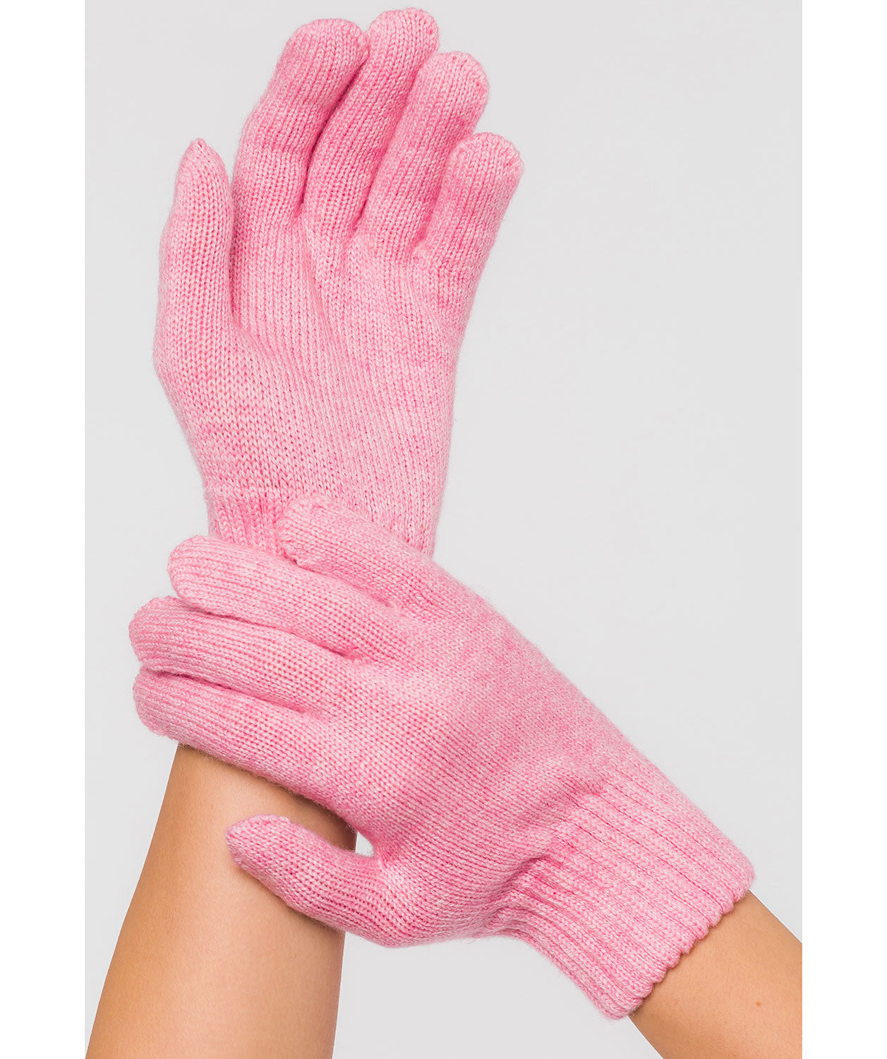 'Windermere' Carnation Pink Cashmere & Merino Wool Gloves