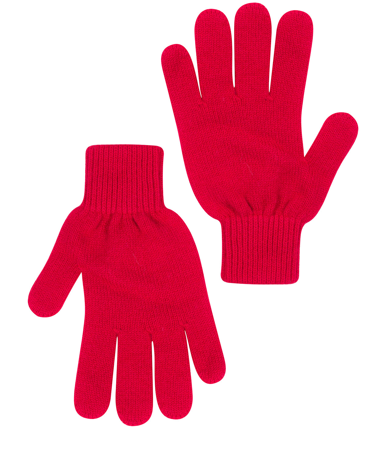 'Windermere' Chilli Red Cashmere & Merino Wool Gloves