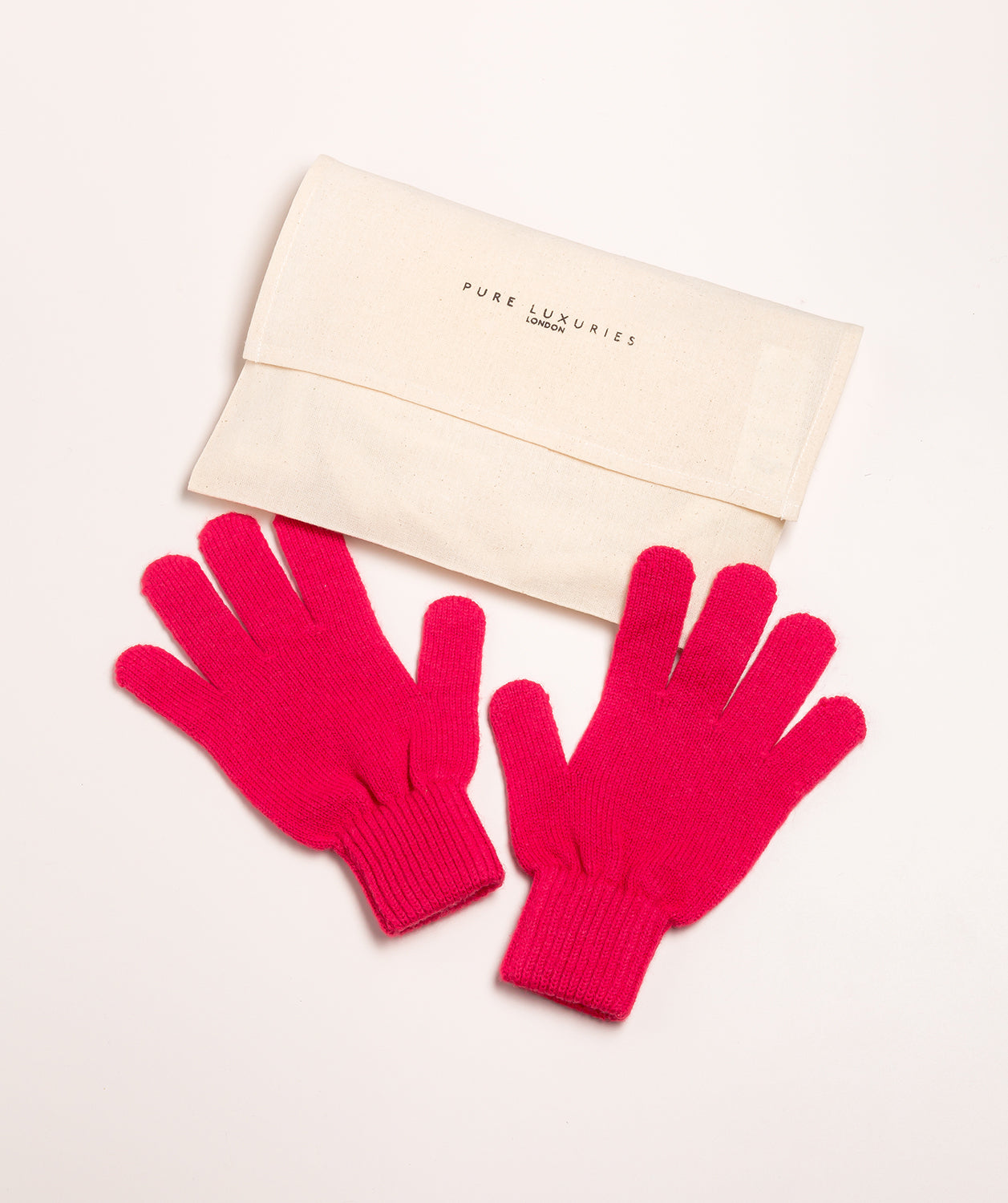 'Windermere' Chilli Red Cashmere & Merino Wool Gloves